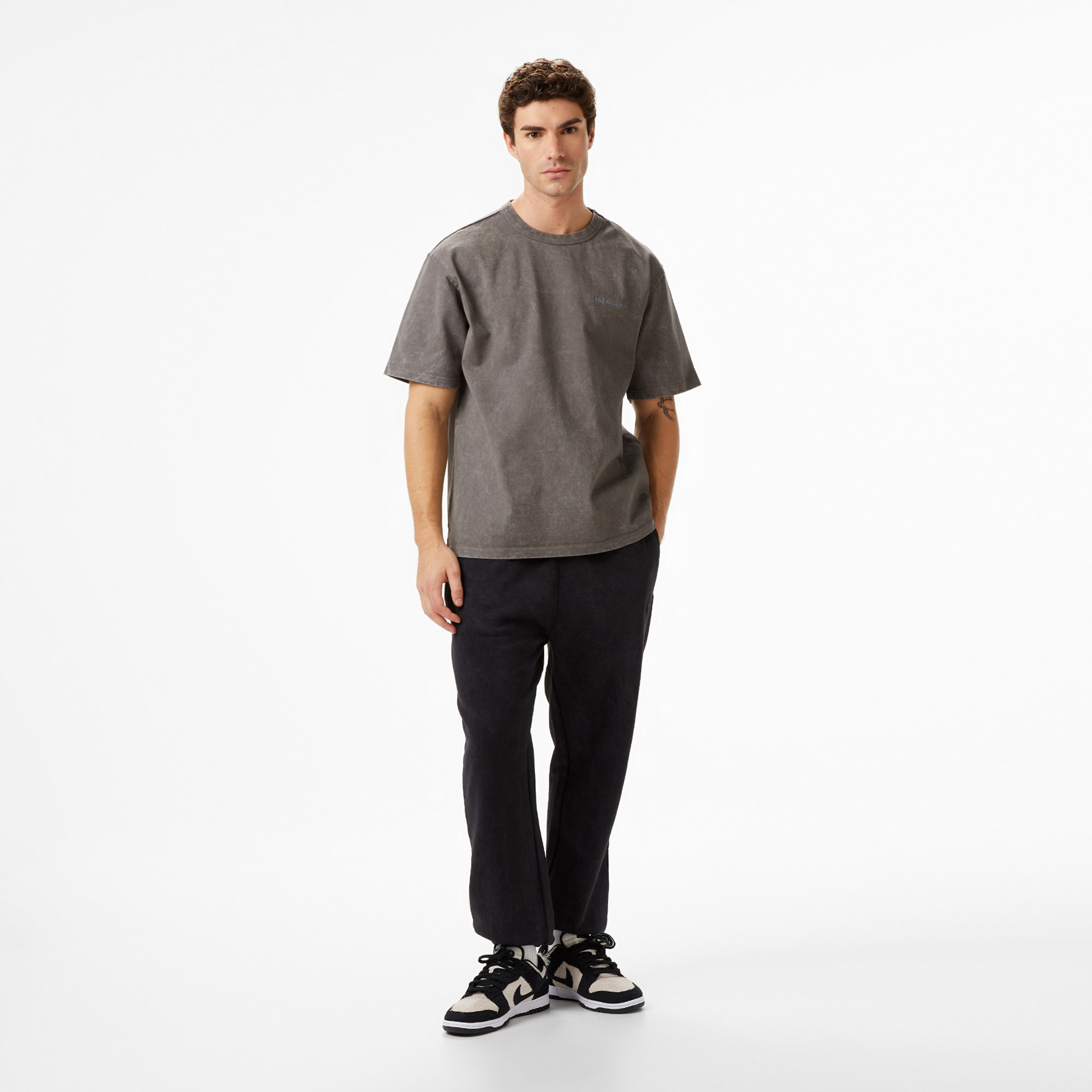 Les Benjamins Relaxed Fit Erkek Gri T-Shirt