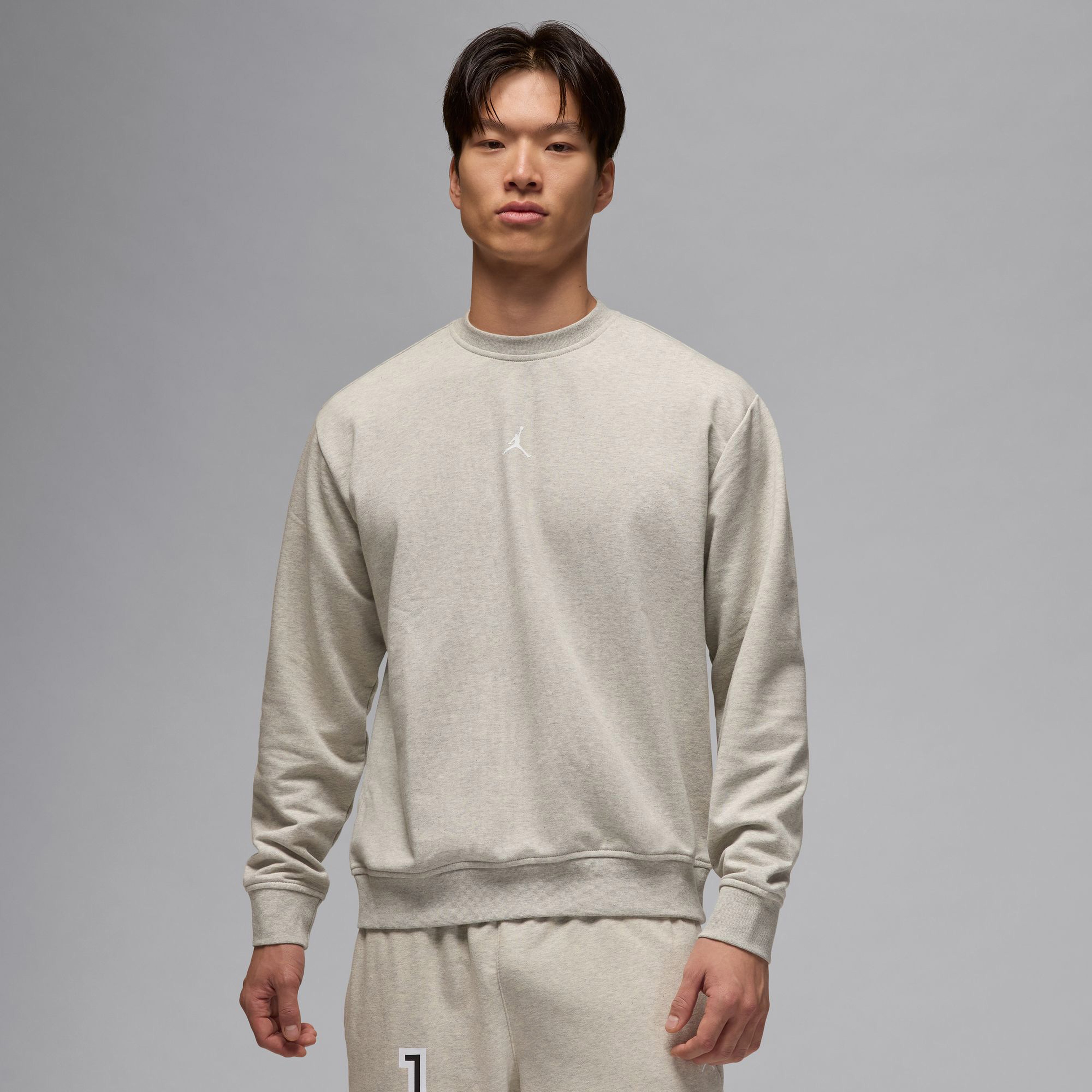 Nike Sport Crossover Dri-FIT Crew-Neck Erkek Gri Sweatshirt