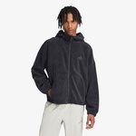 adidas Future icons Small Logo Low Pile Fleece Full Zip Erkek Siyah Eşofman Üstü