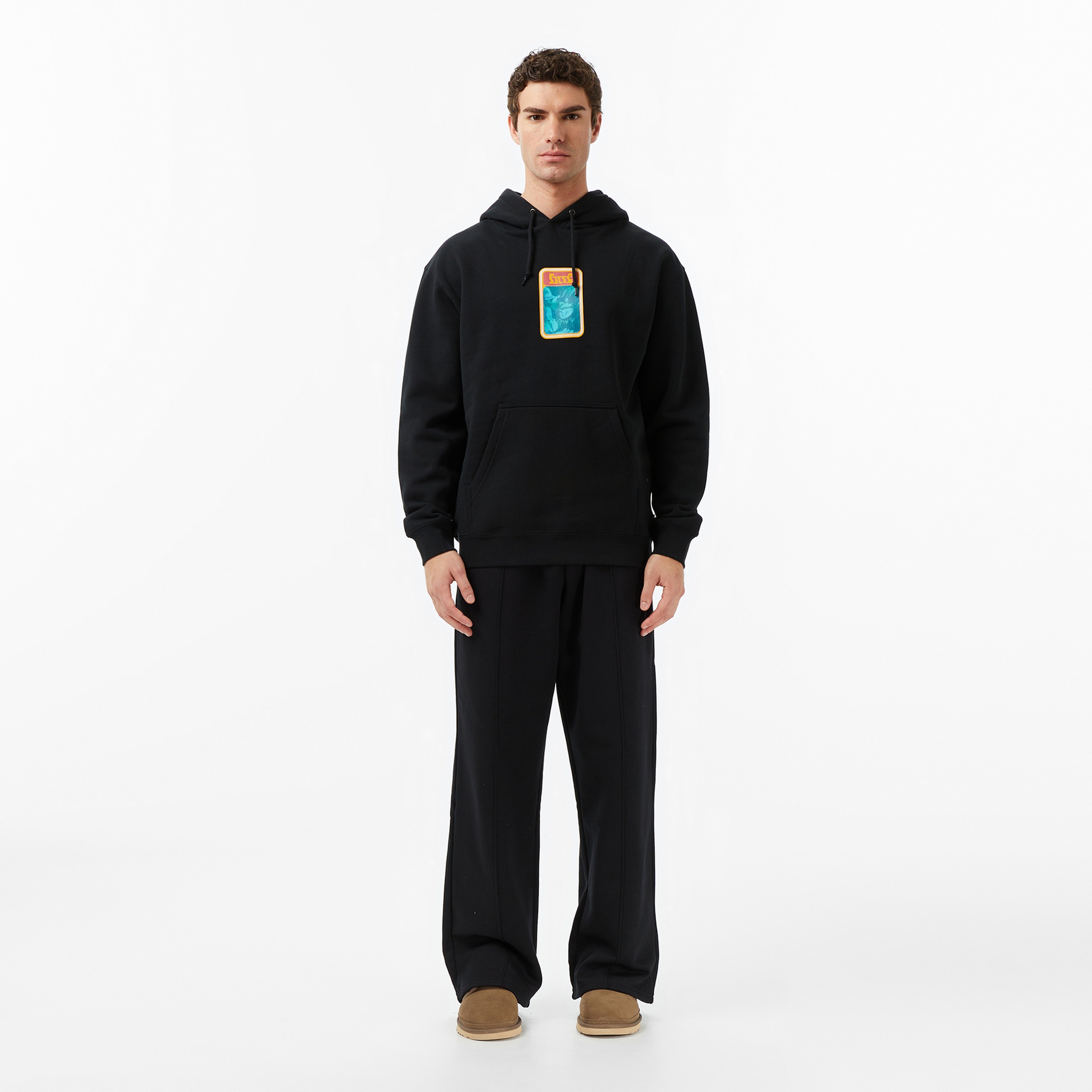 Huf Backstreet Angels Pullover Erkek Siyah Hoodie