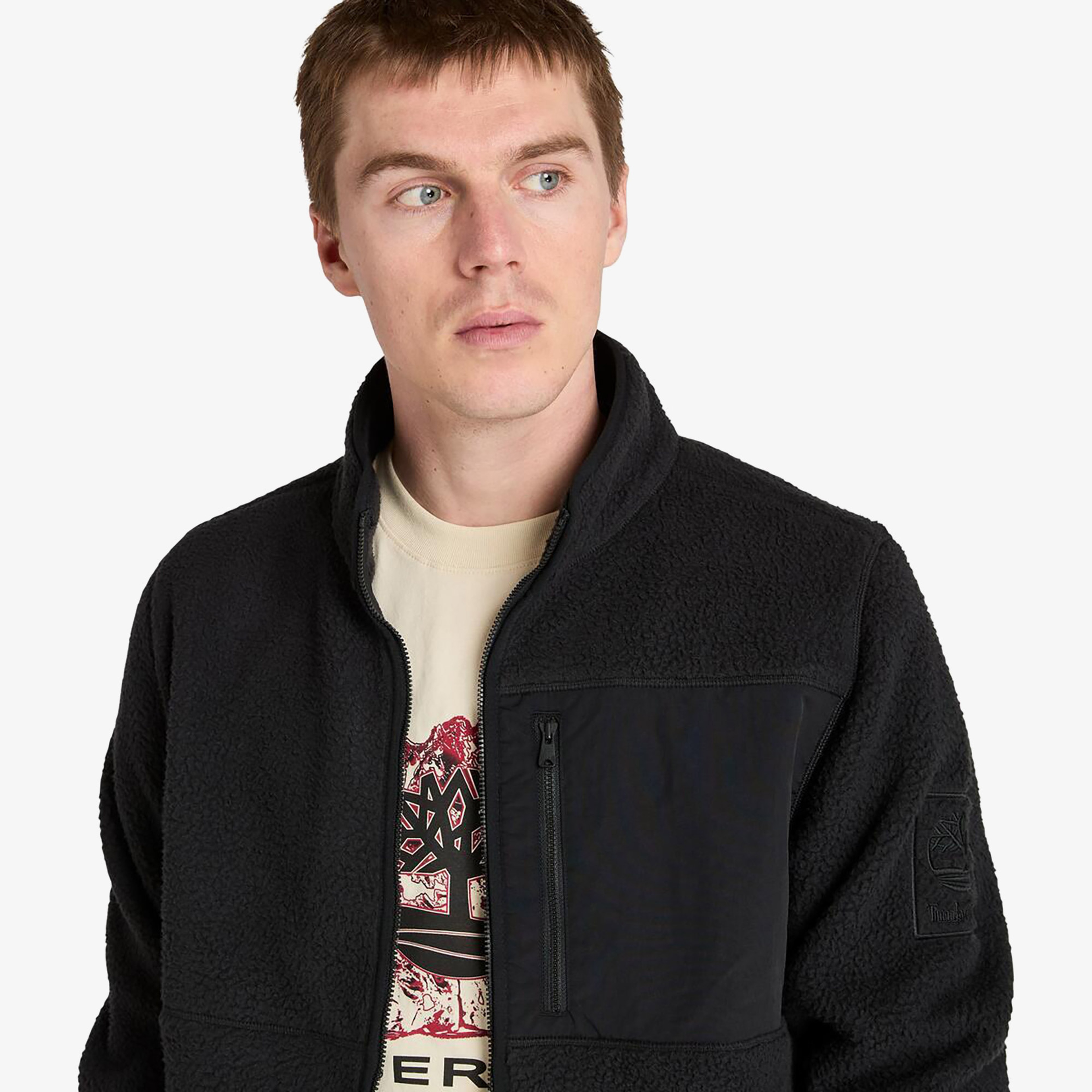 Timberland High Pile Flece Erkek Siyah Polar