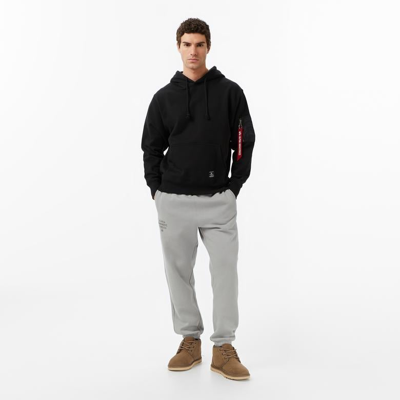 Alpha Industries Utility Pocket Erkek Siyah Hoodie