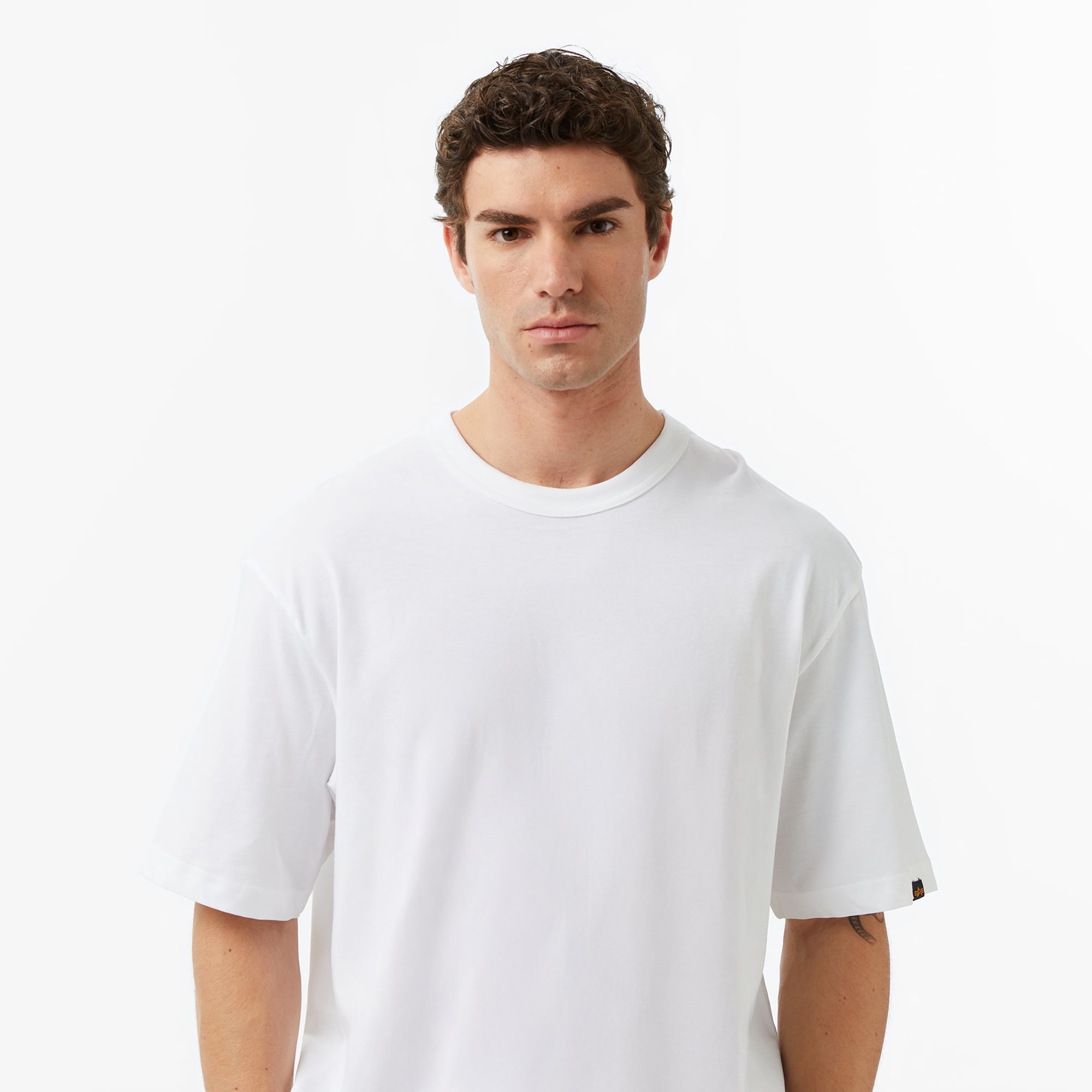 Alpha Indsutries Patched Erkek Beyaz T-Shirt