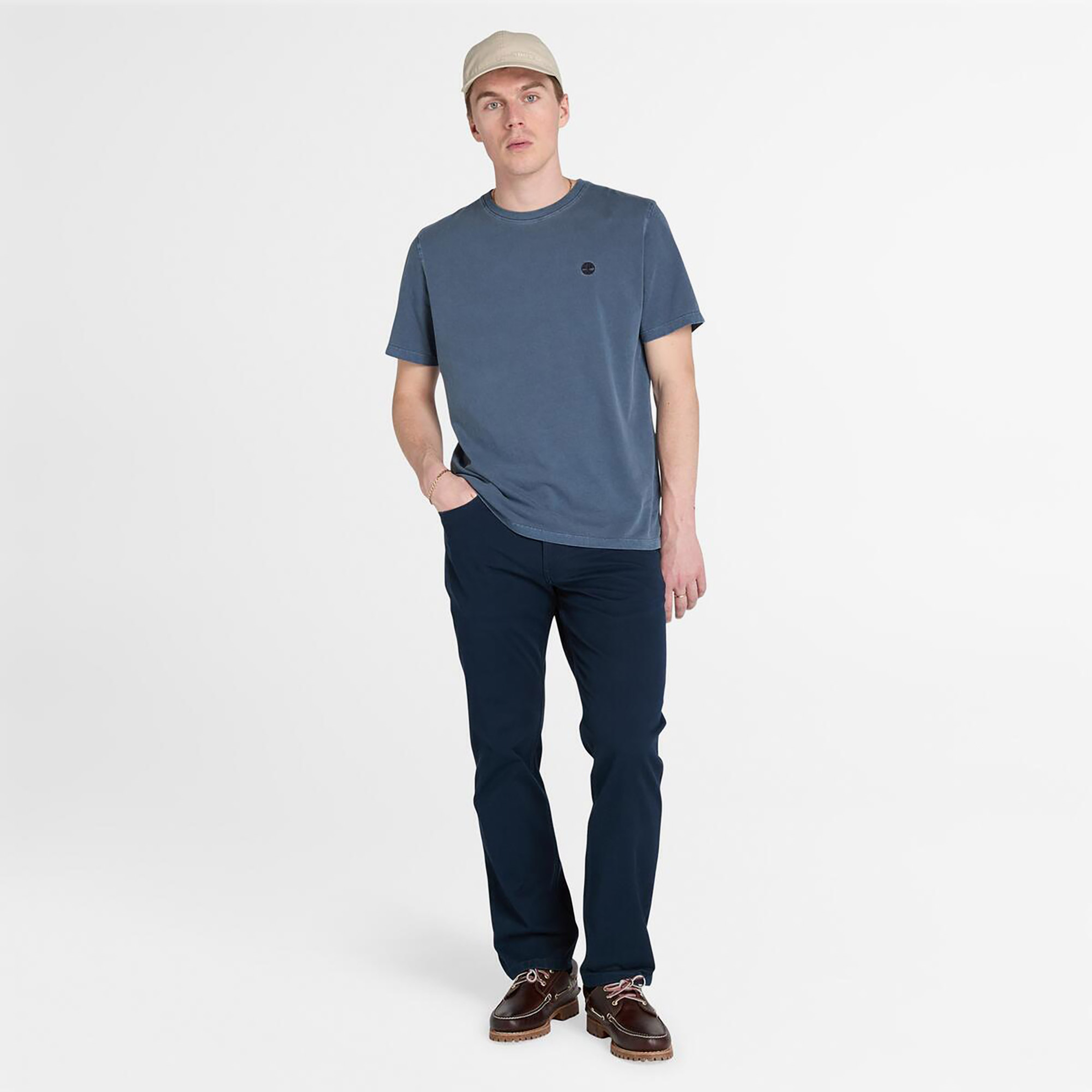 Timberland Dunstan River Garment Dye Erkek Mavi T-Shirt
