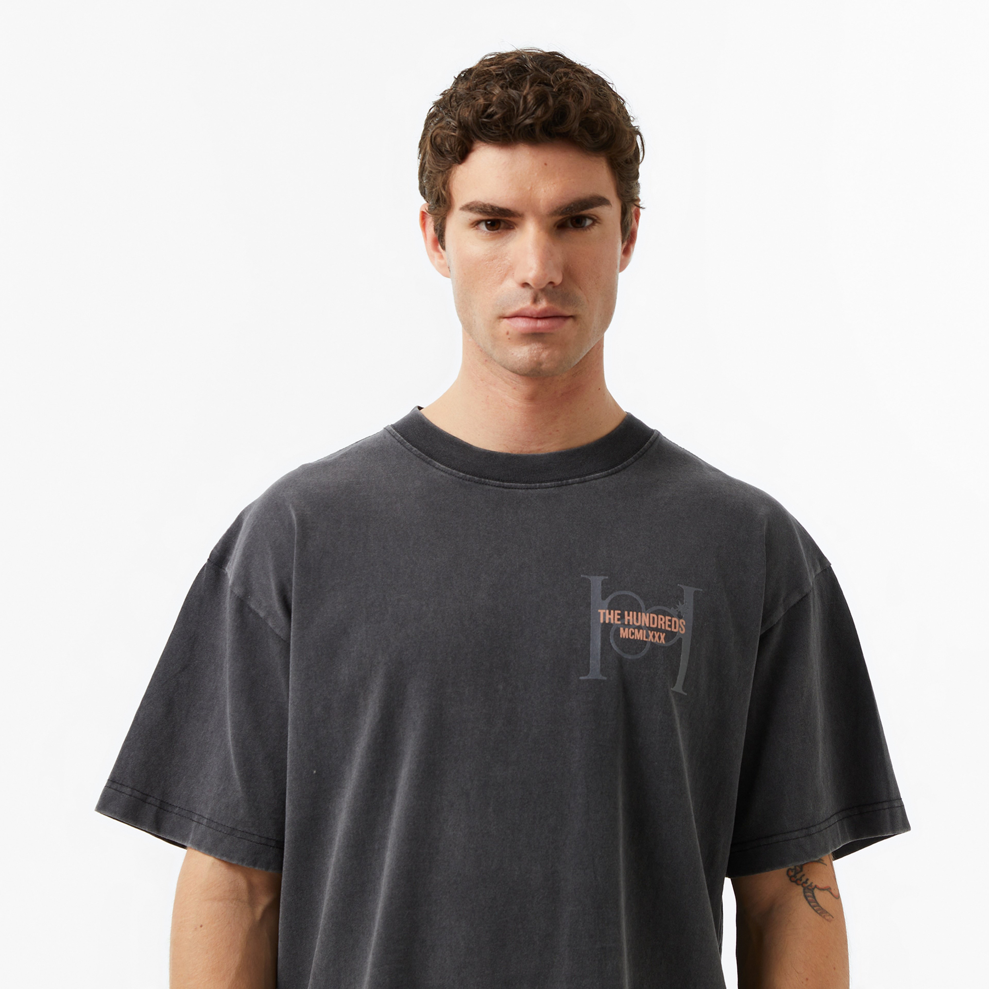 The Hundreds Monogram Erkek Siyah T-Shirt