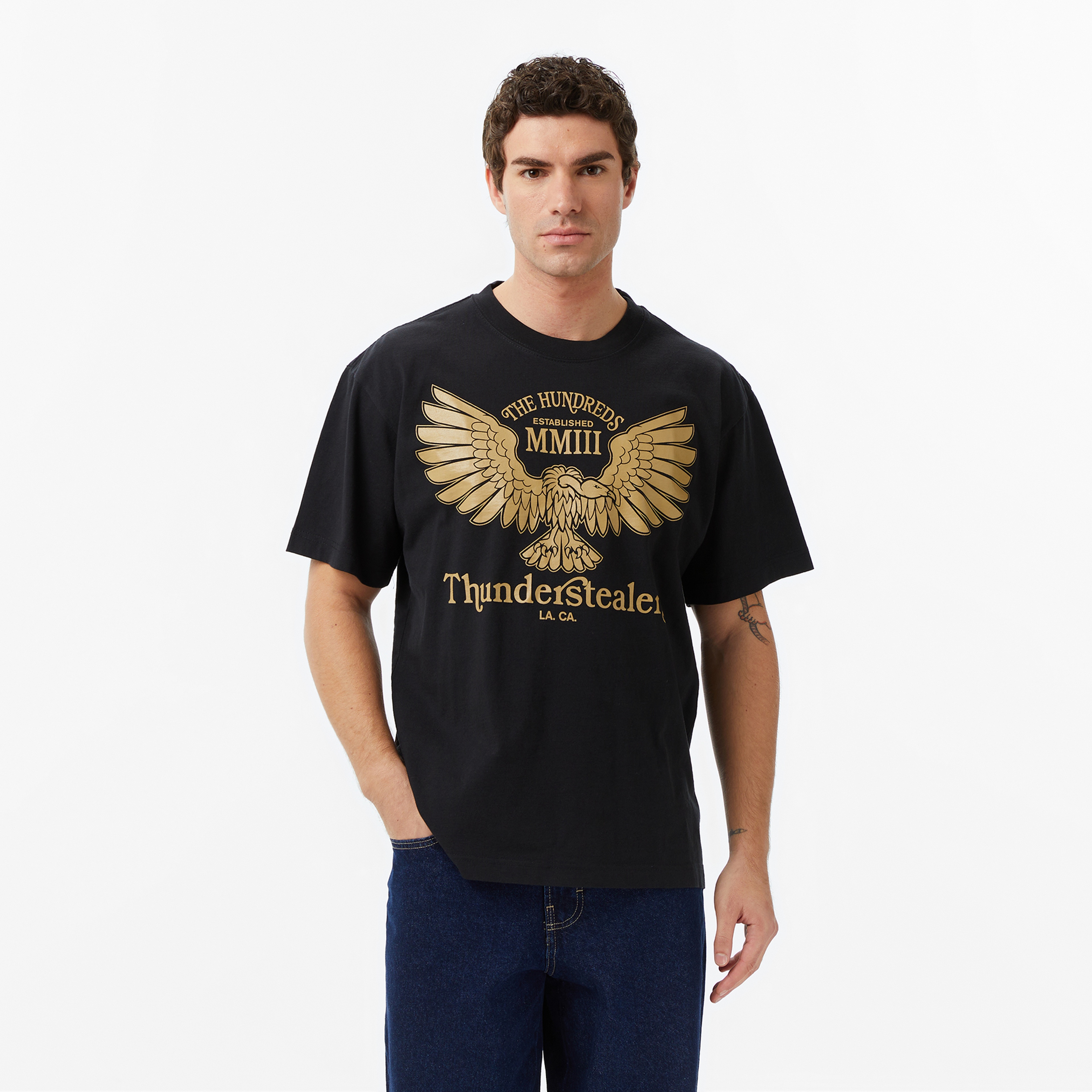 The Hundreds Live in Chaos Erkek Lacivert T-Shirt