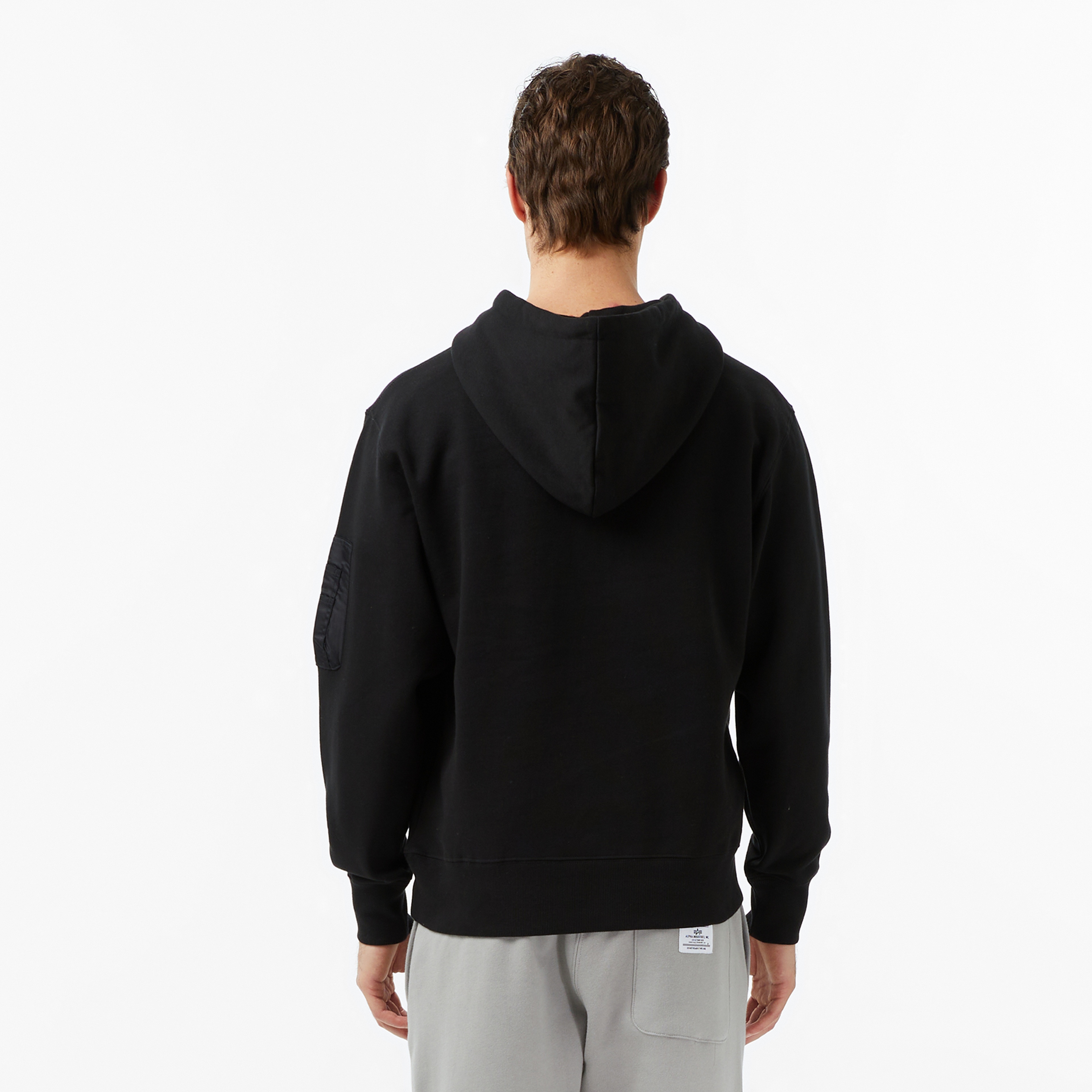 Alpha Industries Utility Pocket Erkek Siyah Hoodie