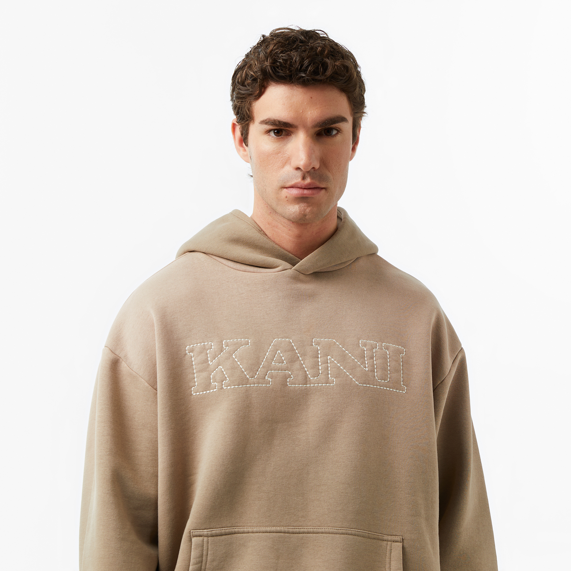 Karl Kani Retro Oversized Erkek Kahverengi Sweatshirt