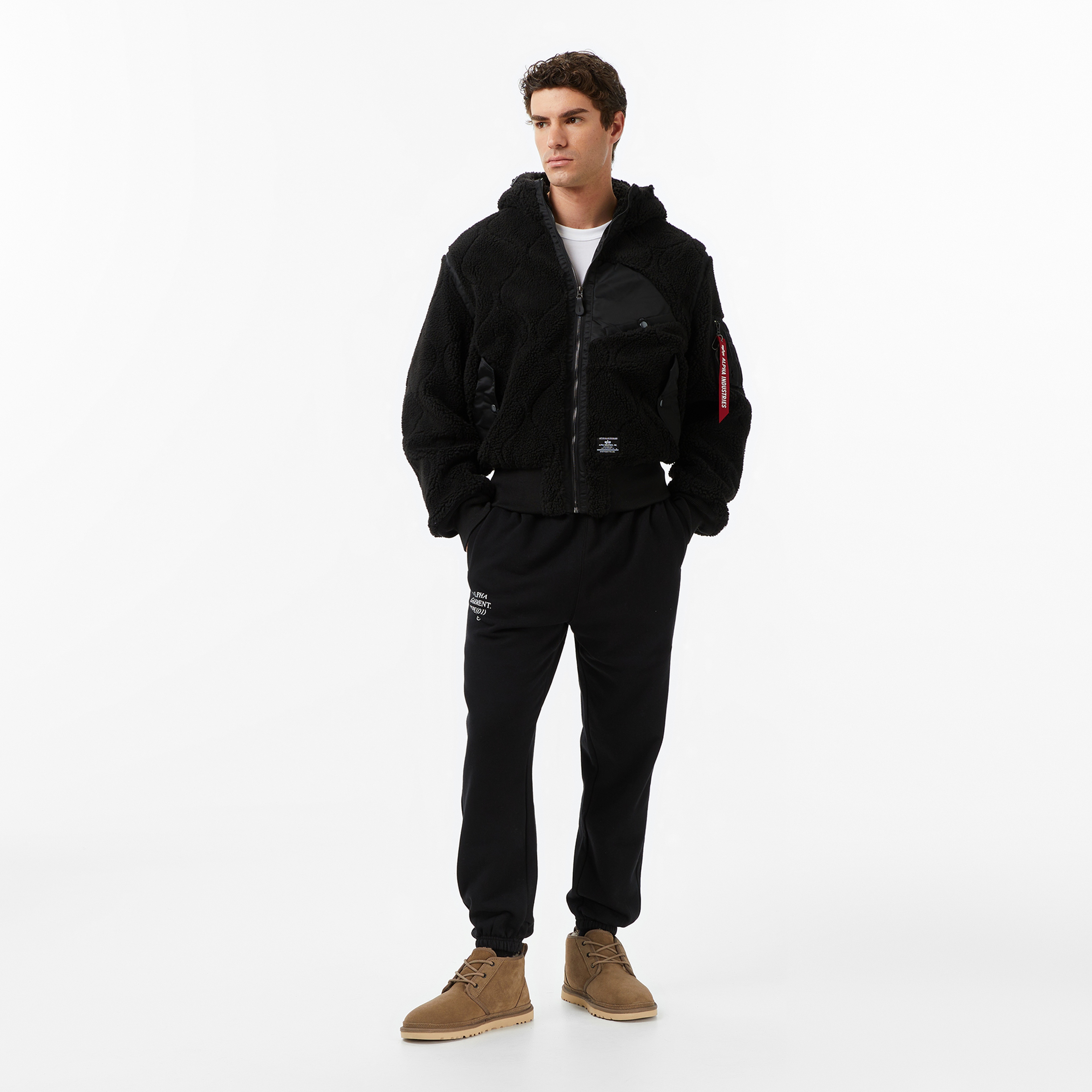 Alpha Industries Sherpa Onion-Quilted Erkek Siyah Mont