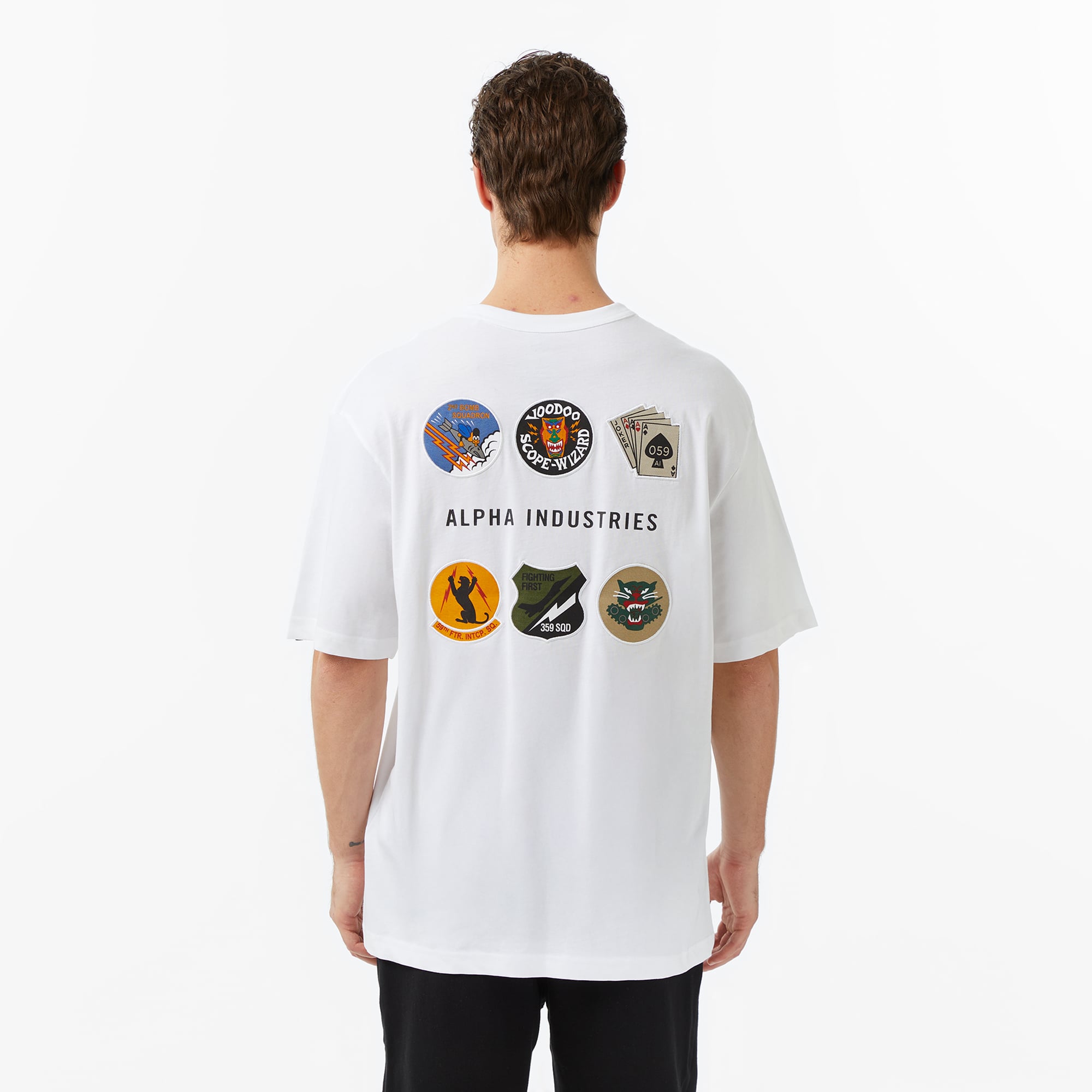 Alpha Indsutries Patched Erkek Beyaz T-Shirt