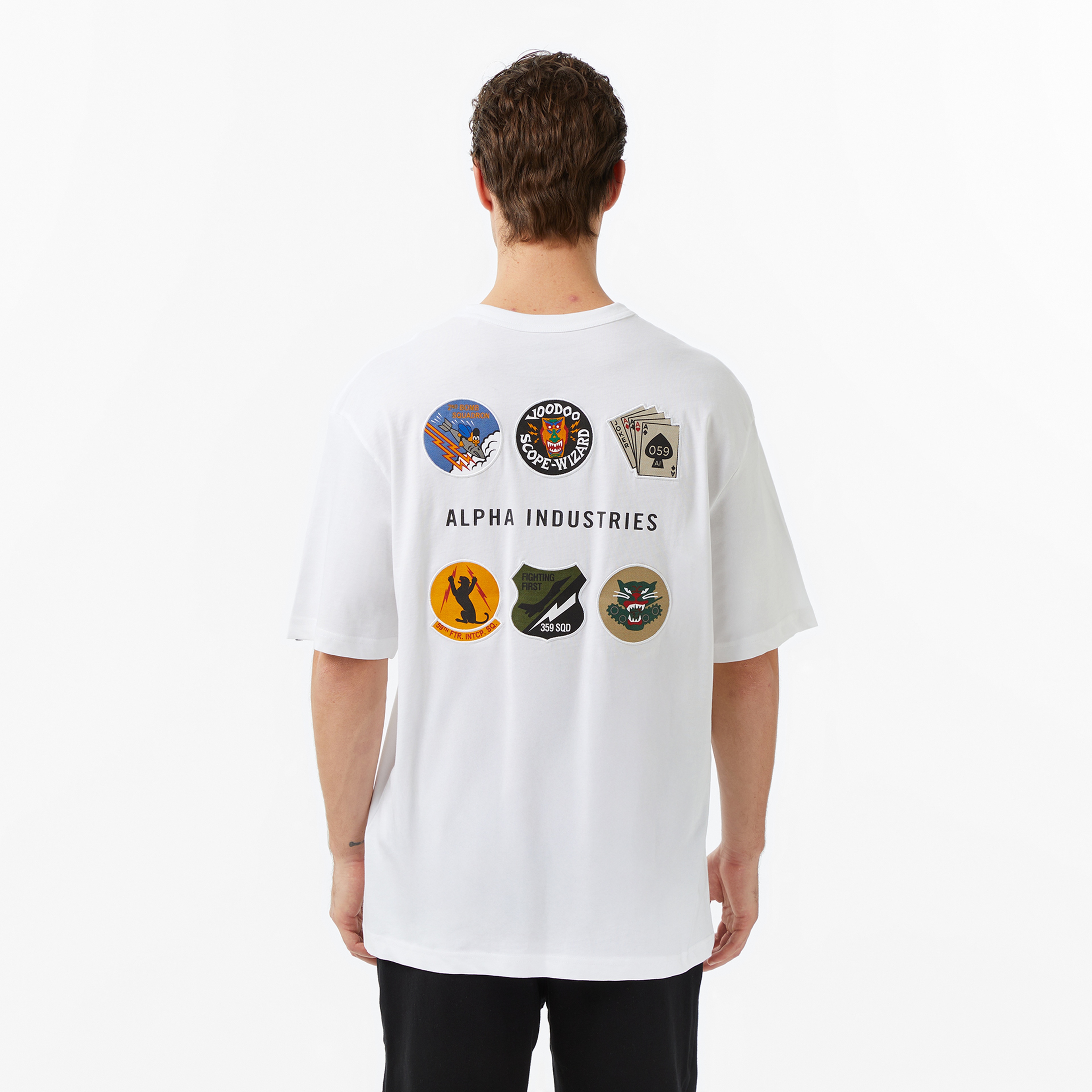 Alpha Indsutries Patched Erkek Beyaz T-Shirt