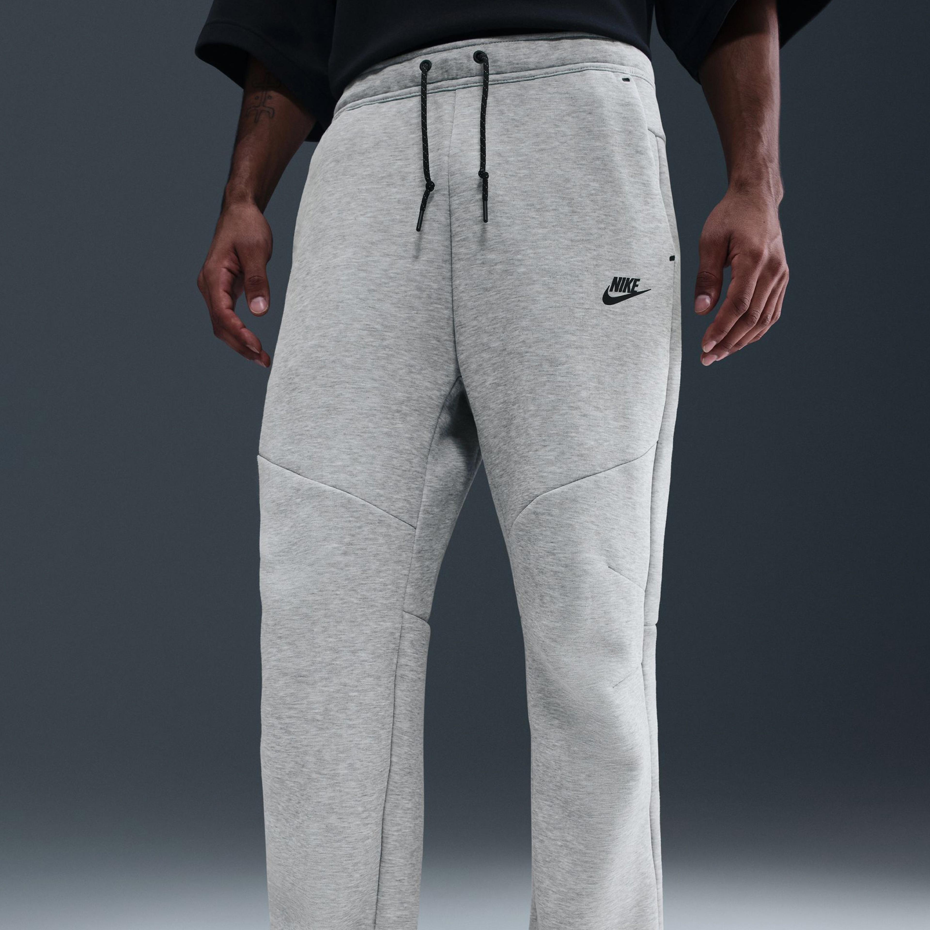 Nike Tech Fleece Açık Paçalı Erkek Gri Eşofman Altı