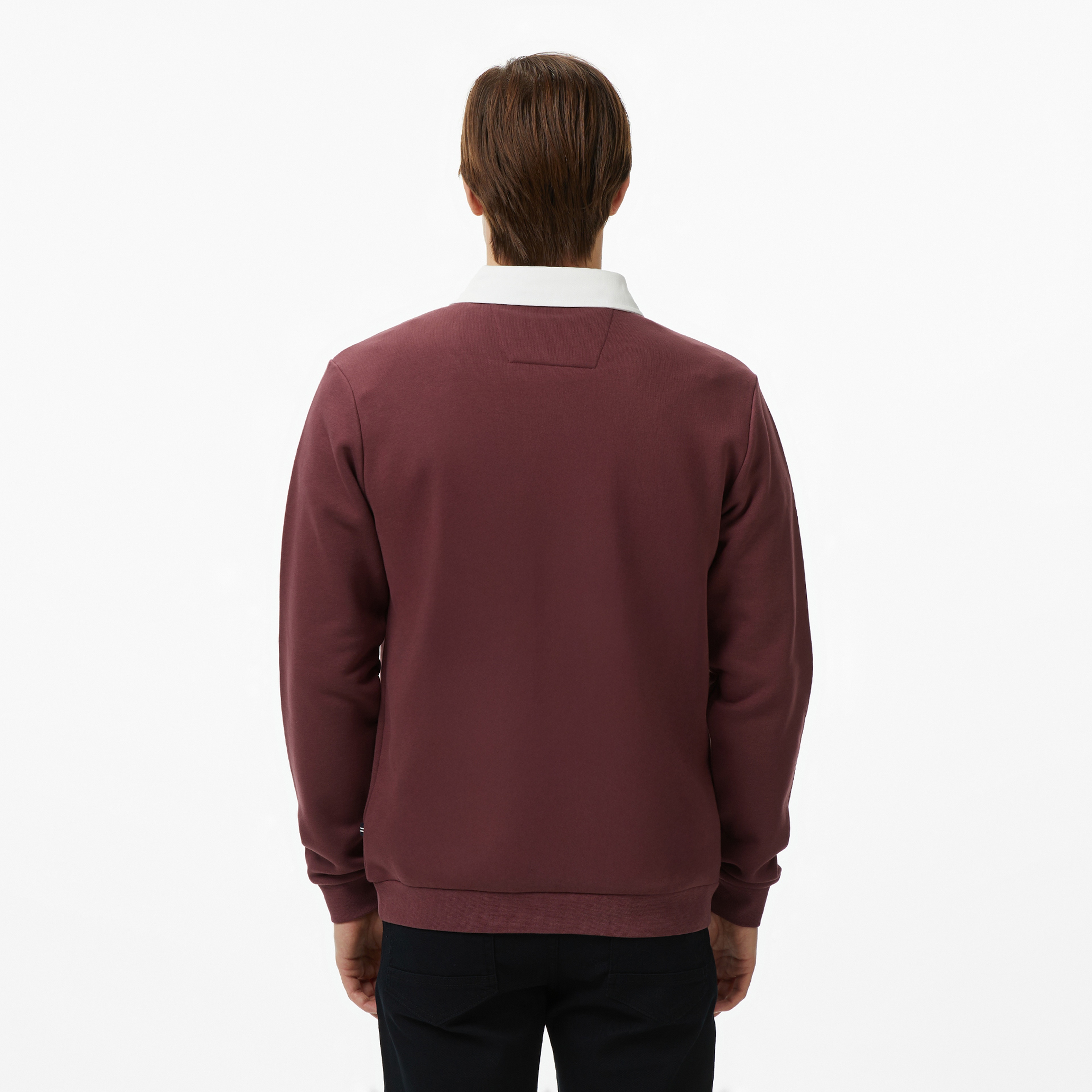 Nautica Erkek Bordo Uzun Kollu Polo Yaka T-Shirt