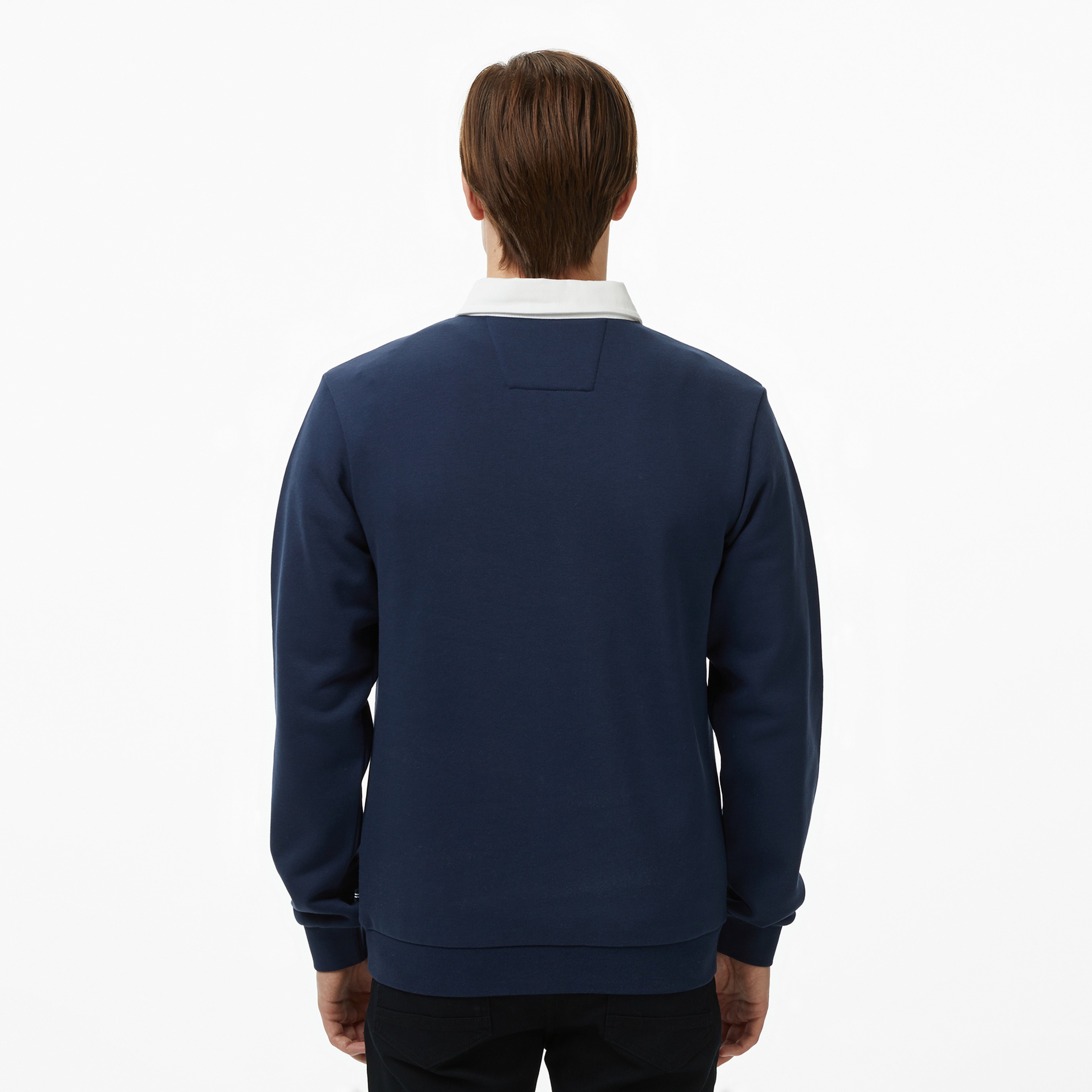 Nautica Erkek Lacivert Uzun Kollu Polo Yaka T-Shirt