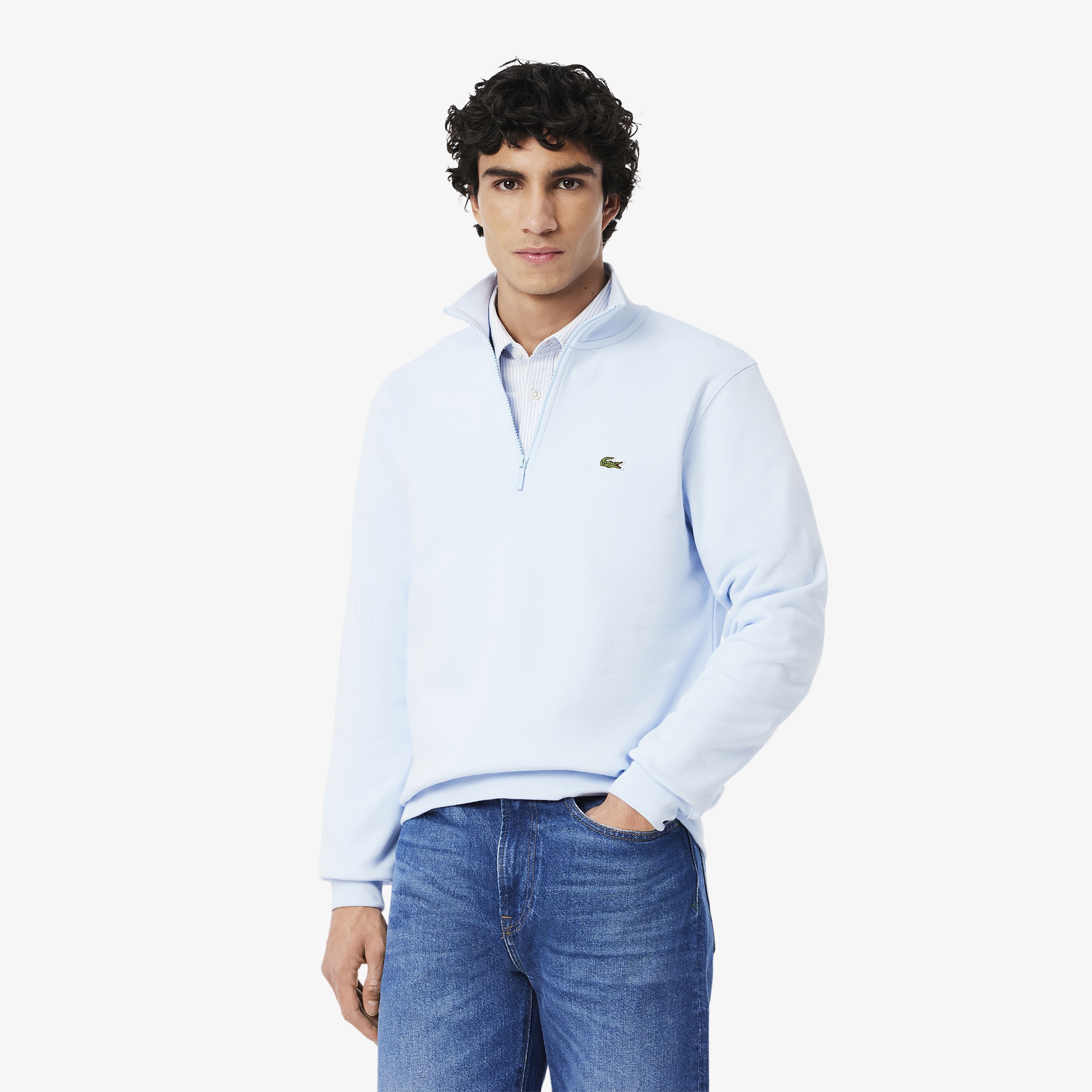 Lacoste Core Collection Erkek Mavi Sweatshirt