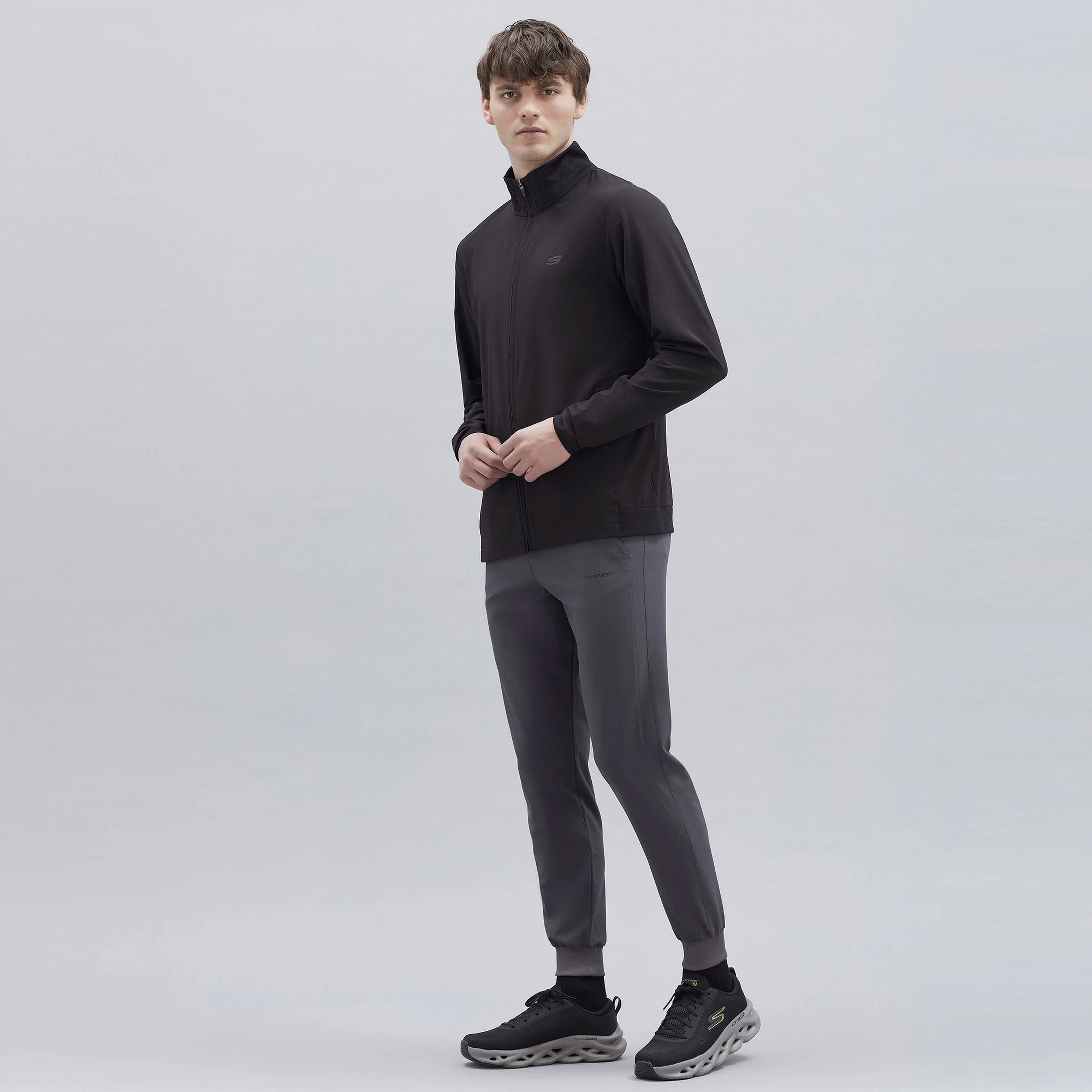 Skechers Micro Collection Full Zip Erkek Siyah Ceket