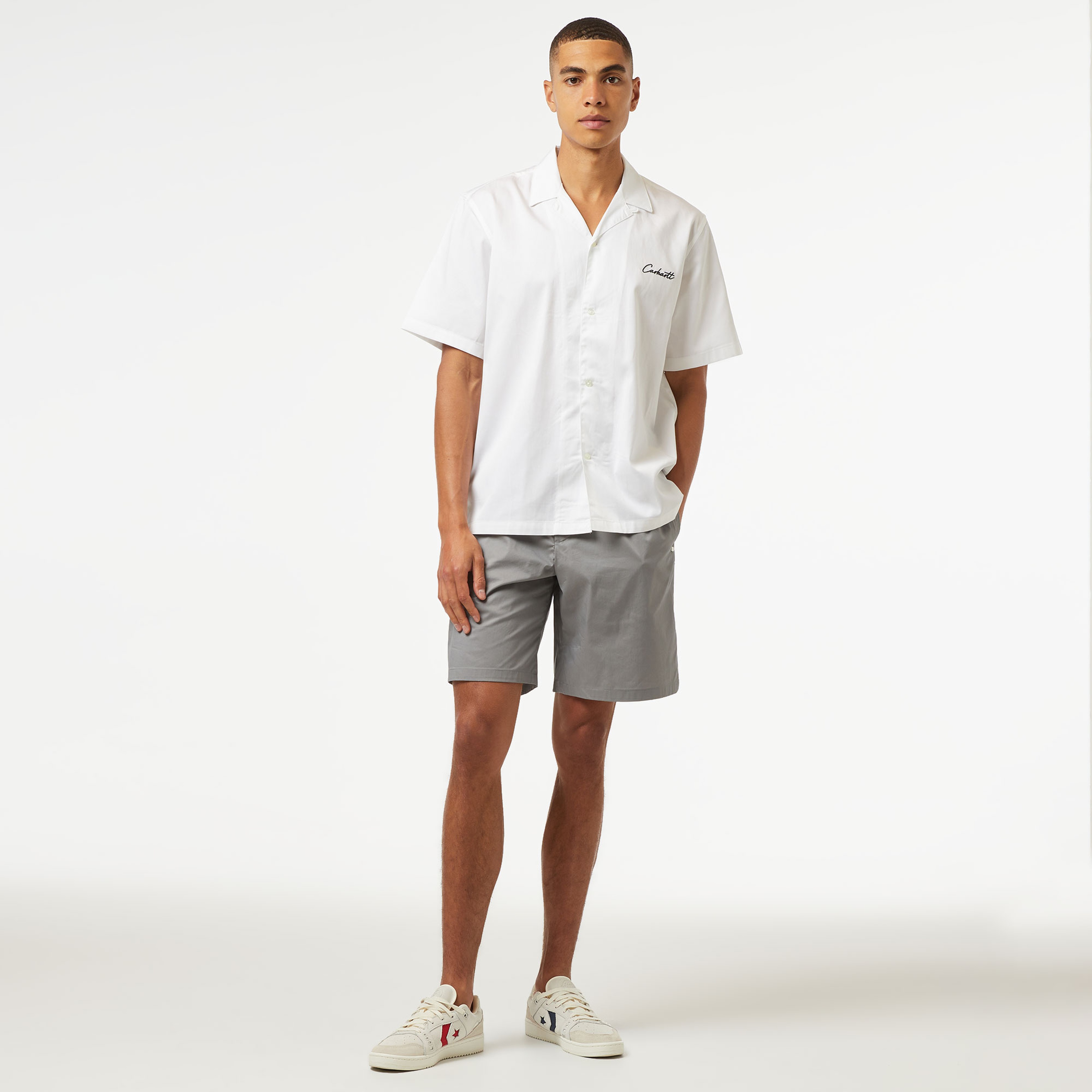 Carhartt WIP S/S Delray Erkek Beyaz Gömlek