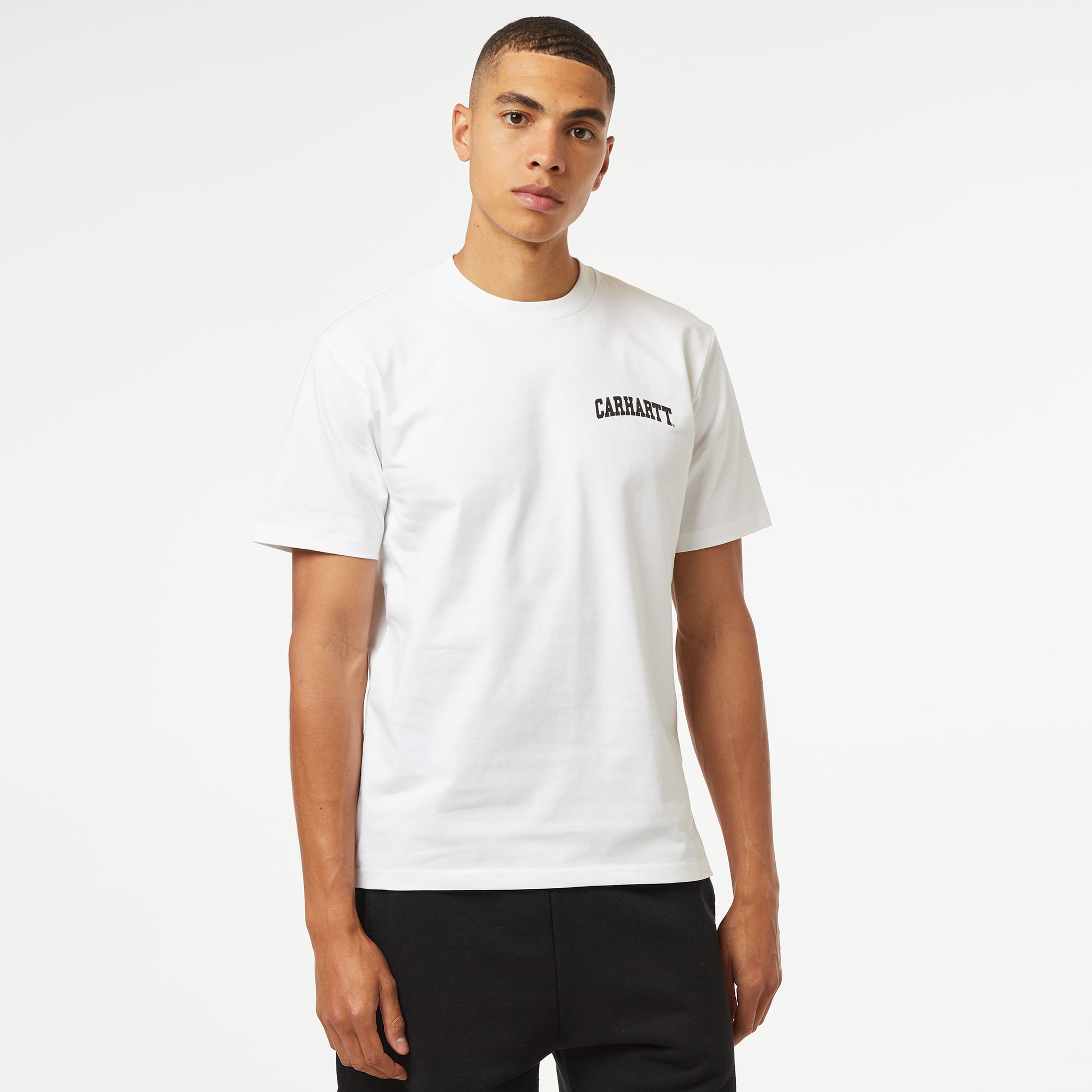 Carhartt WIP S/S University Script Erkek Beyaz T-Shirt