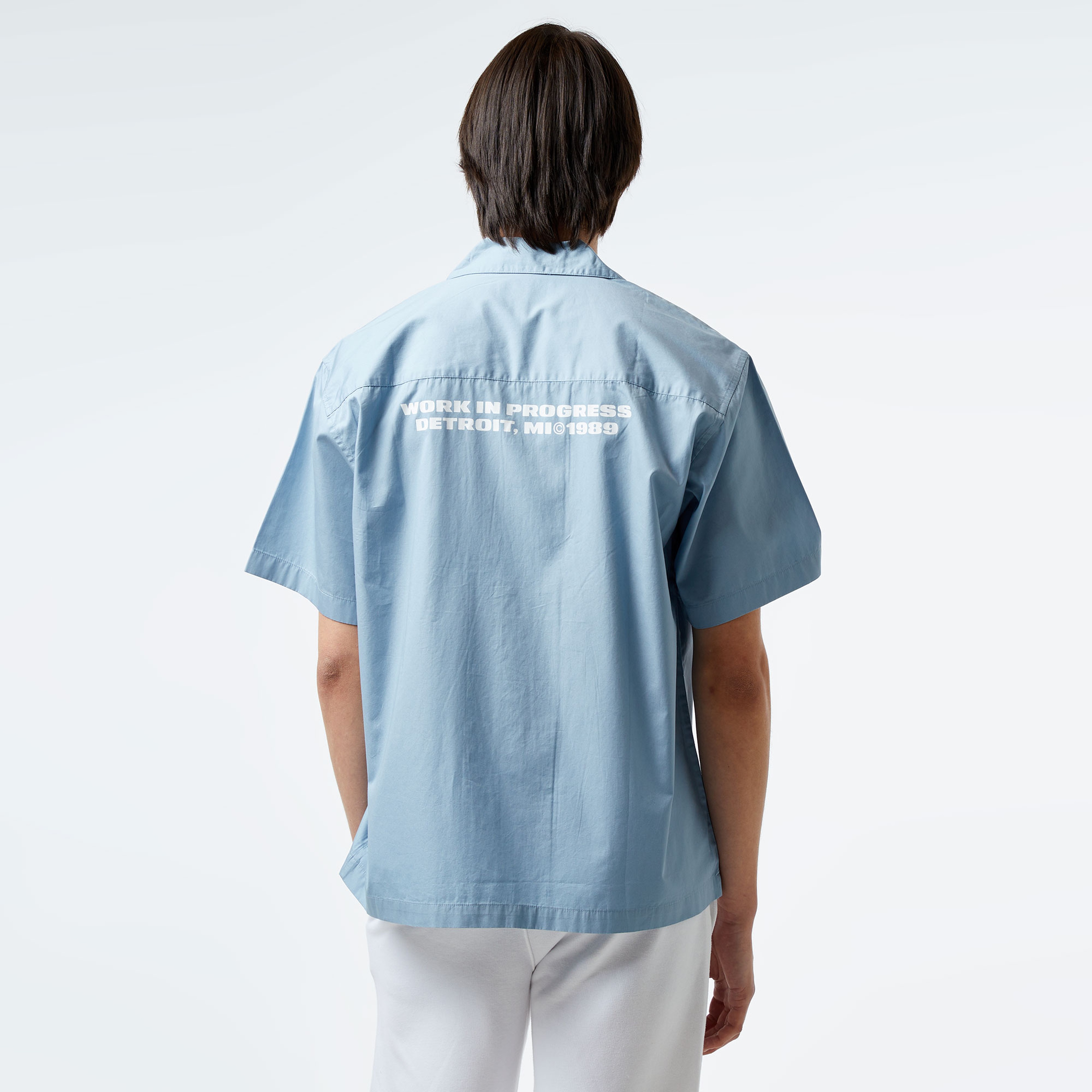 Carhartt WIP S/S Link Script Erkek Mavi Gömlek