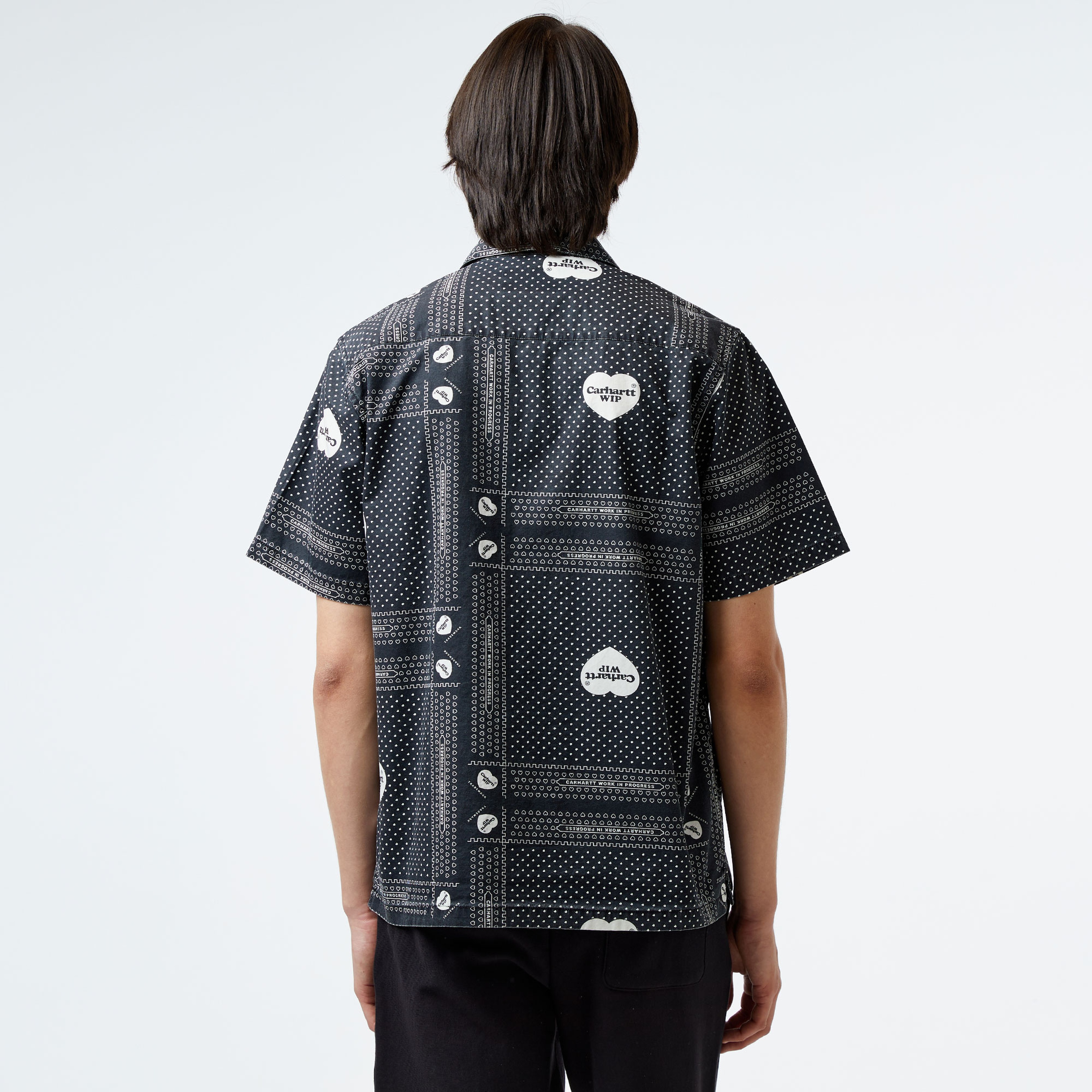 Carhartt WIP S/S Heart Bandana Erkek Siyah Gömlek