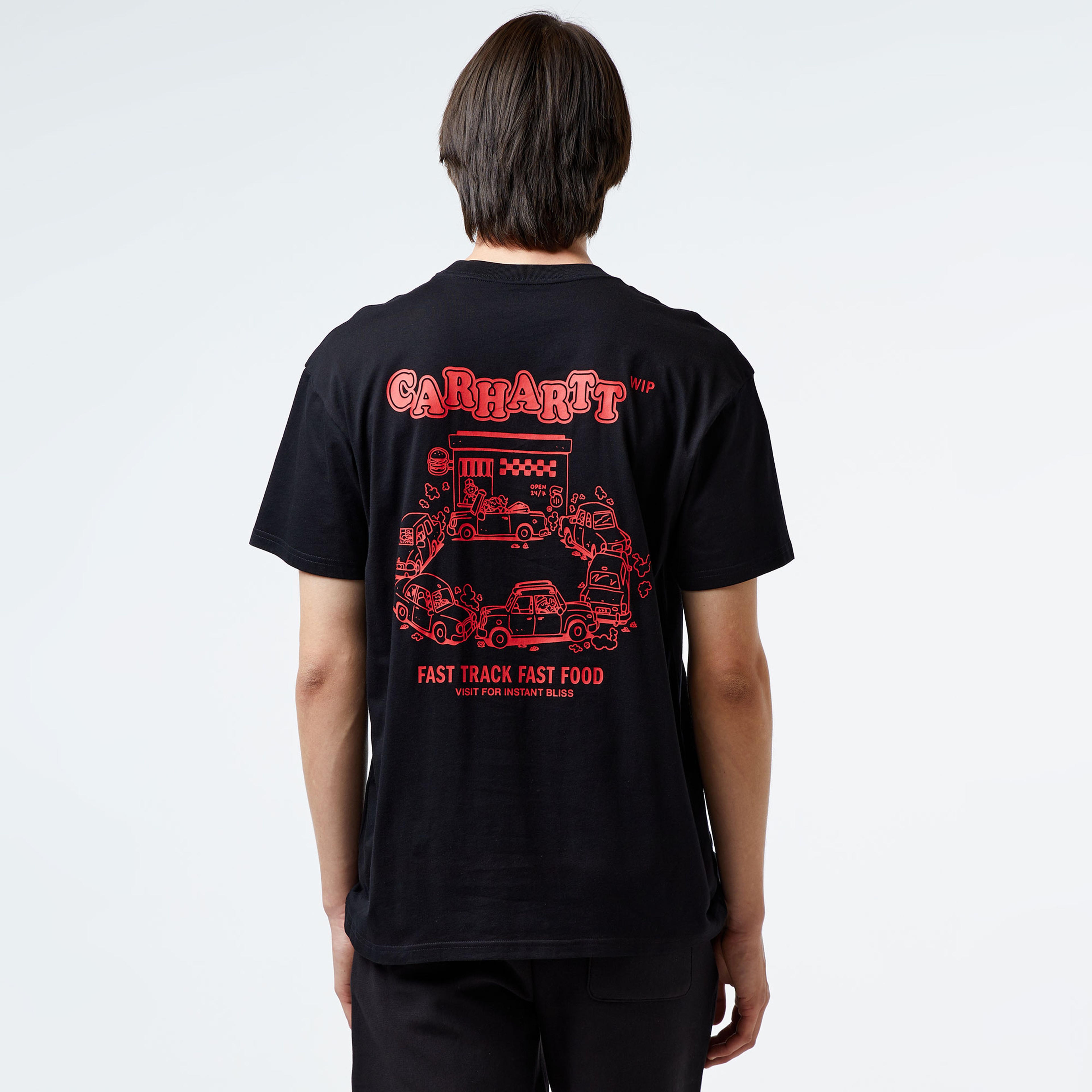 Carhartt WIP S/S Fast Food Erkek Siyah T-Shirt