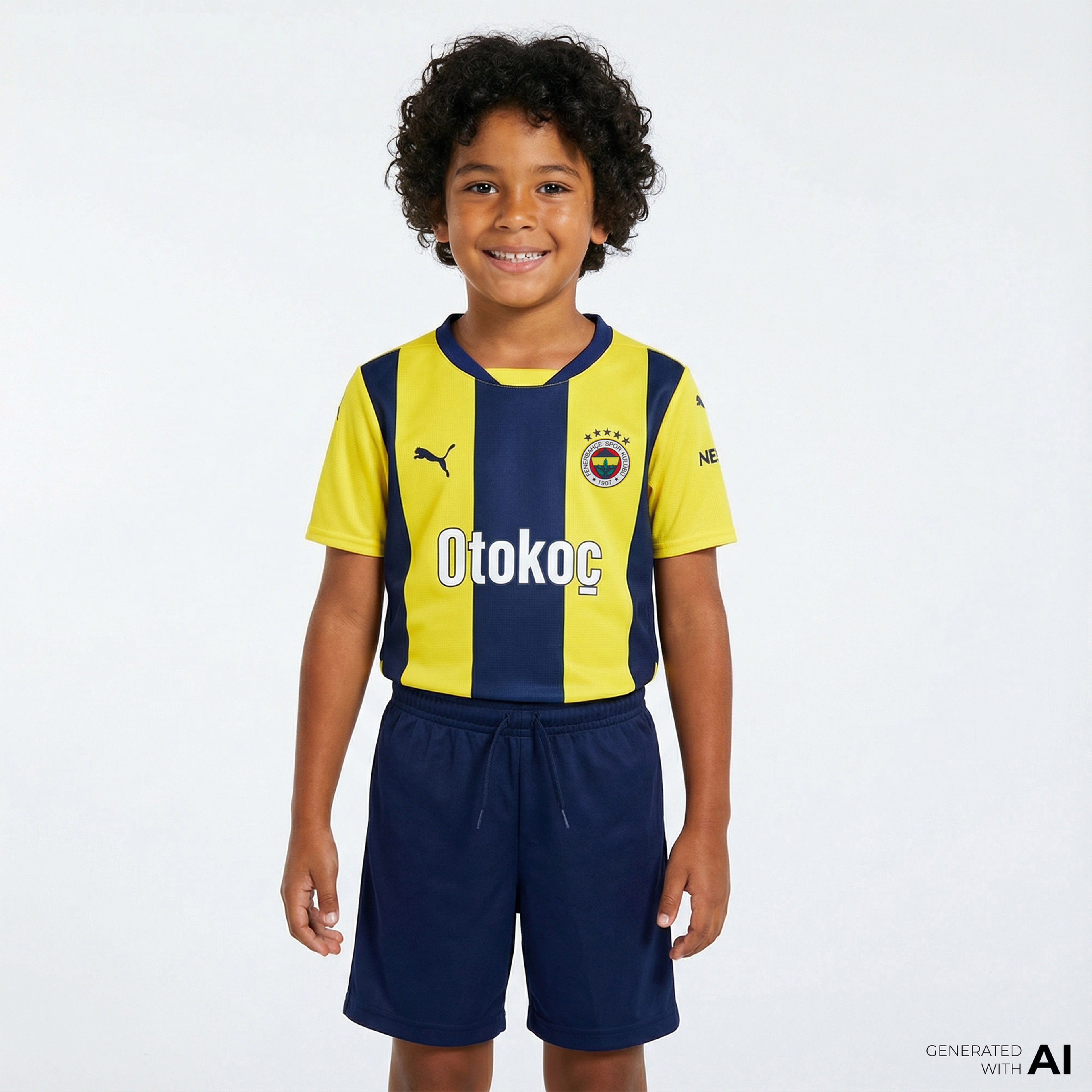 Puma Fsk Home Jersey  Jr Çocuk Sarı Forma