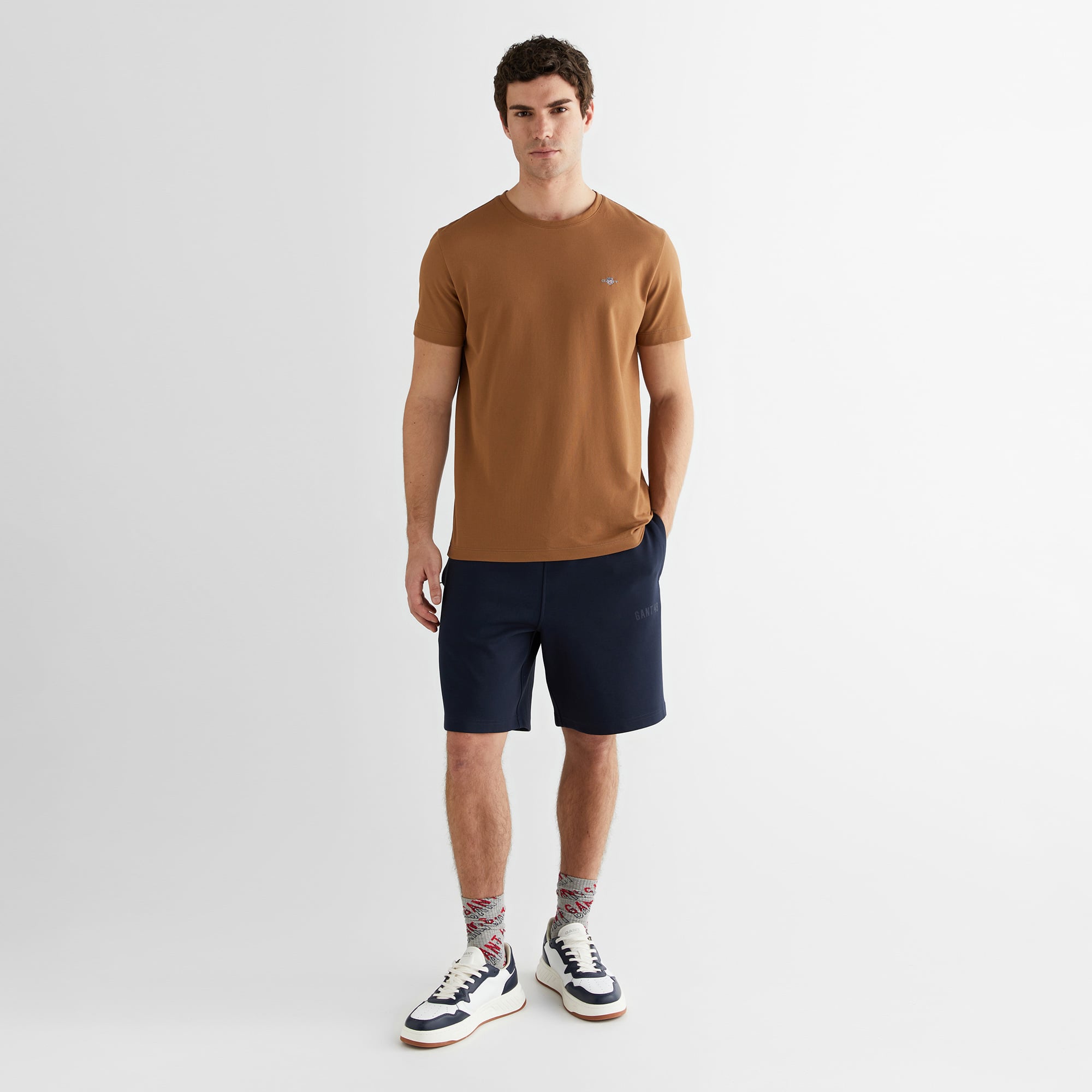 GANT Erkek Lacivert Regular Fit Logolu Şort