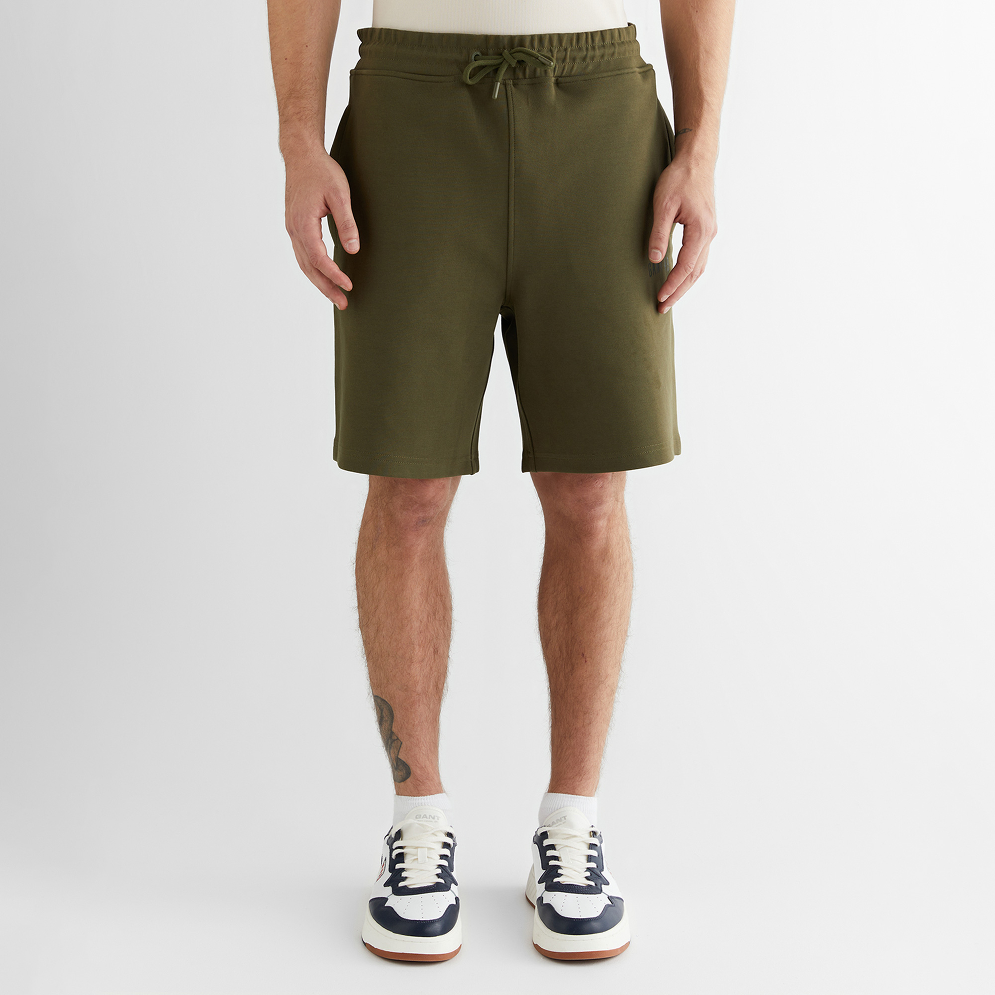 GANT Erkek Yeşil Regular Fit Logolu Şort