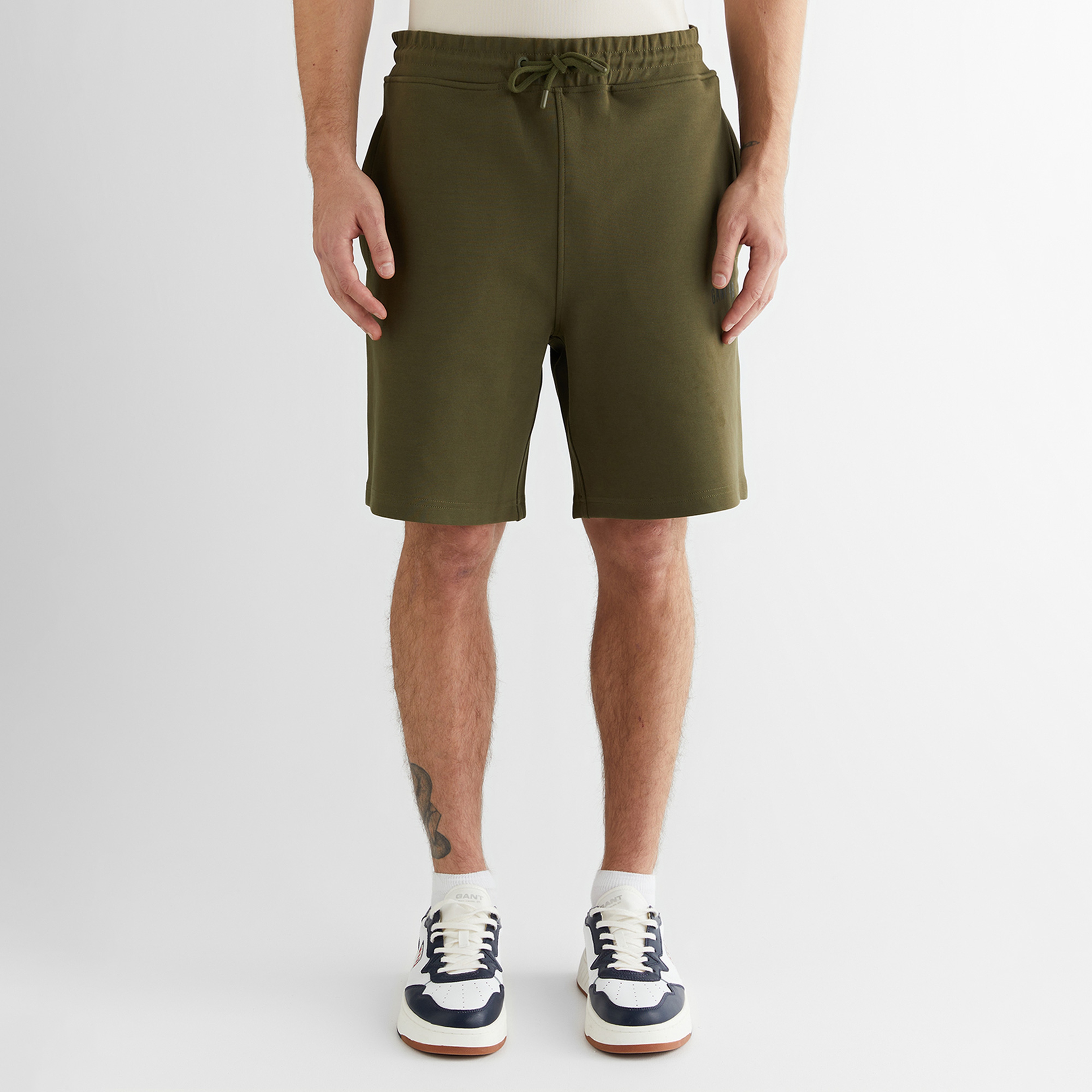 GANT Erkek Yeşil Regular Fit Logolu Şort