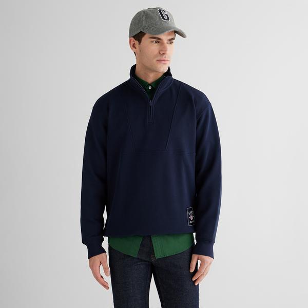 GANT Erkek Lacivert Relaxed Fit Kapüşonlu Sweatshirt
