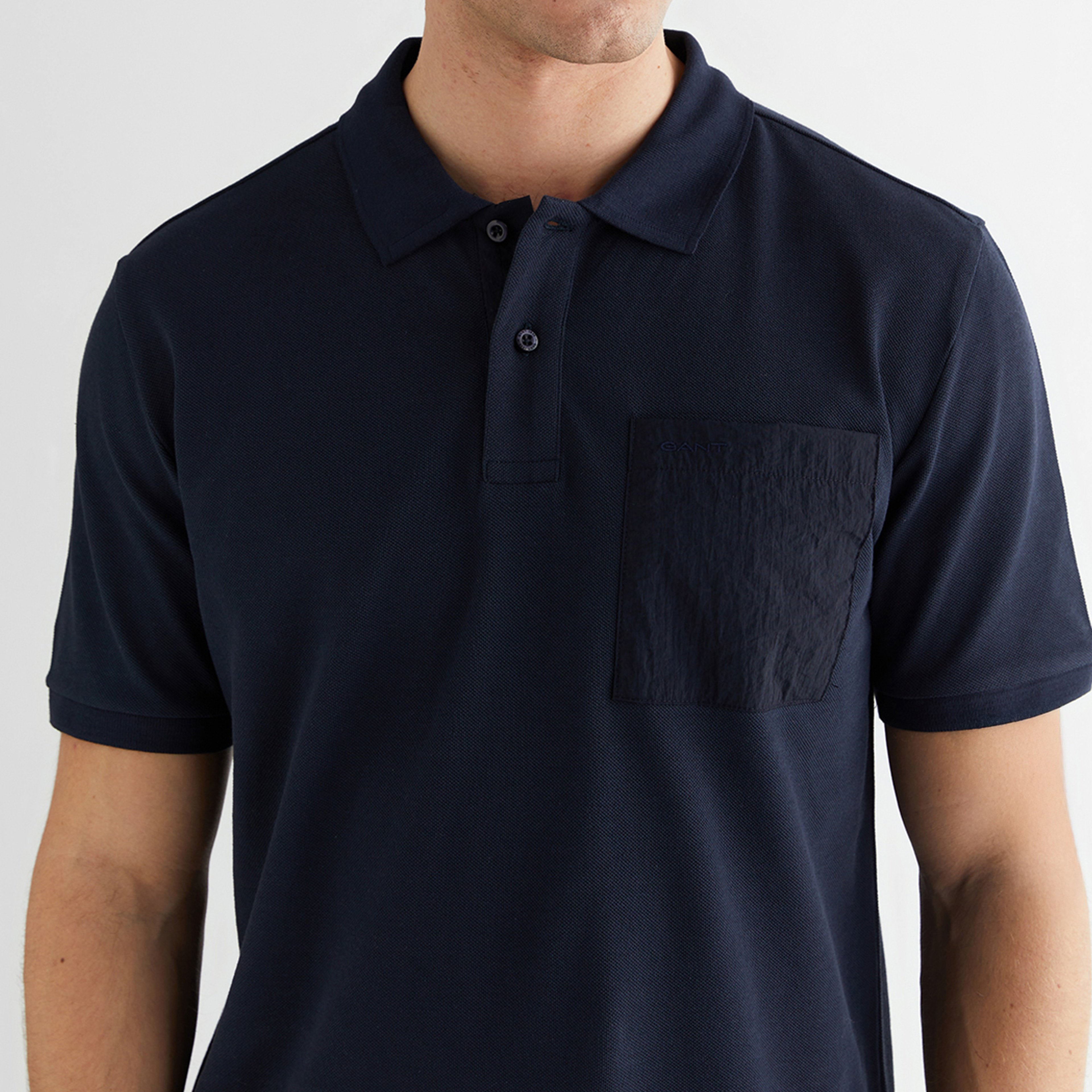 GANT Erkek Lacivert Kısa Kollu Polo