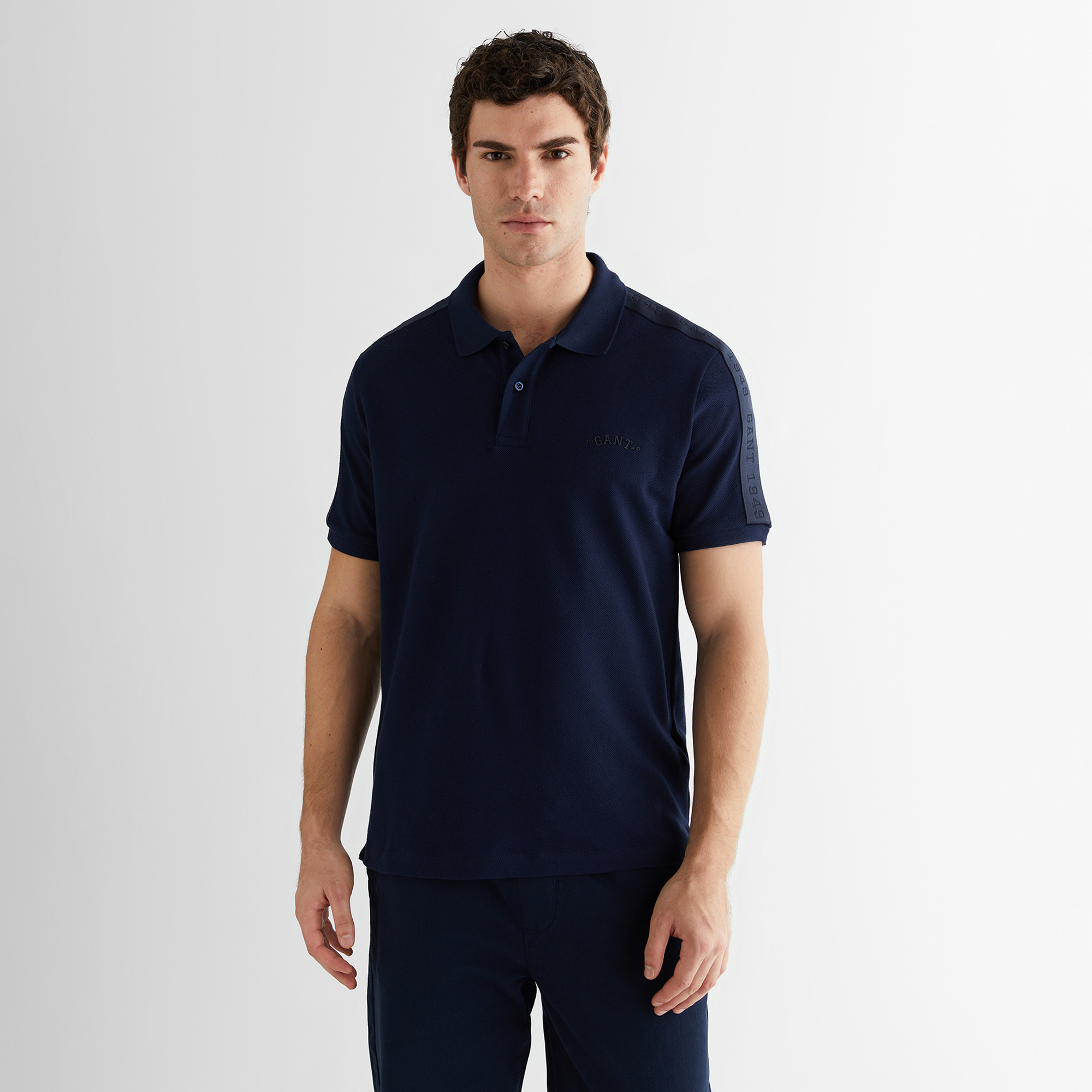 GANT Erkek Lacivert Regular Fit Logolu Polo