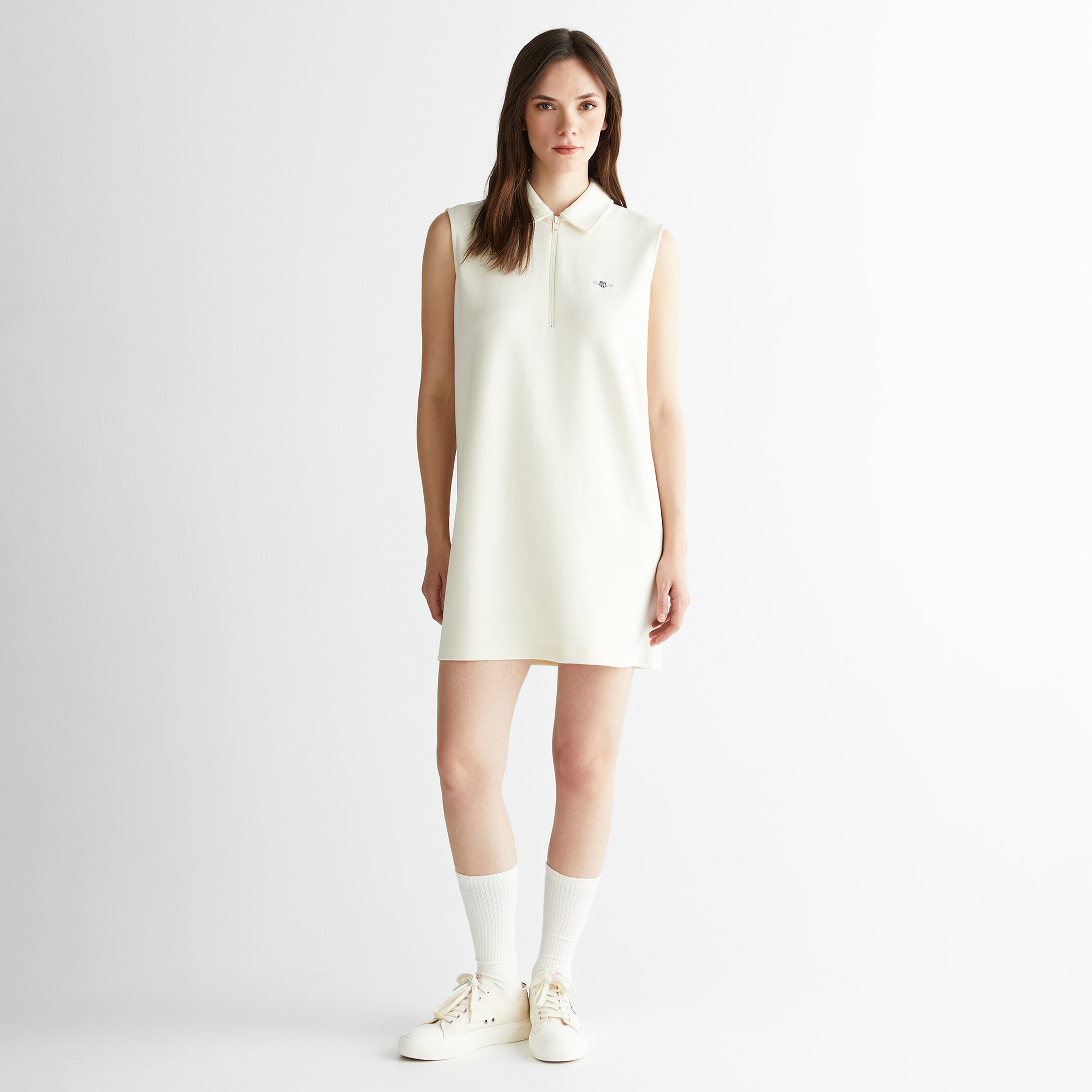 GANT Kadın Krem Logolu Elbise