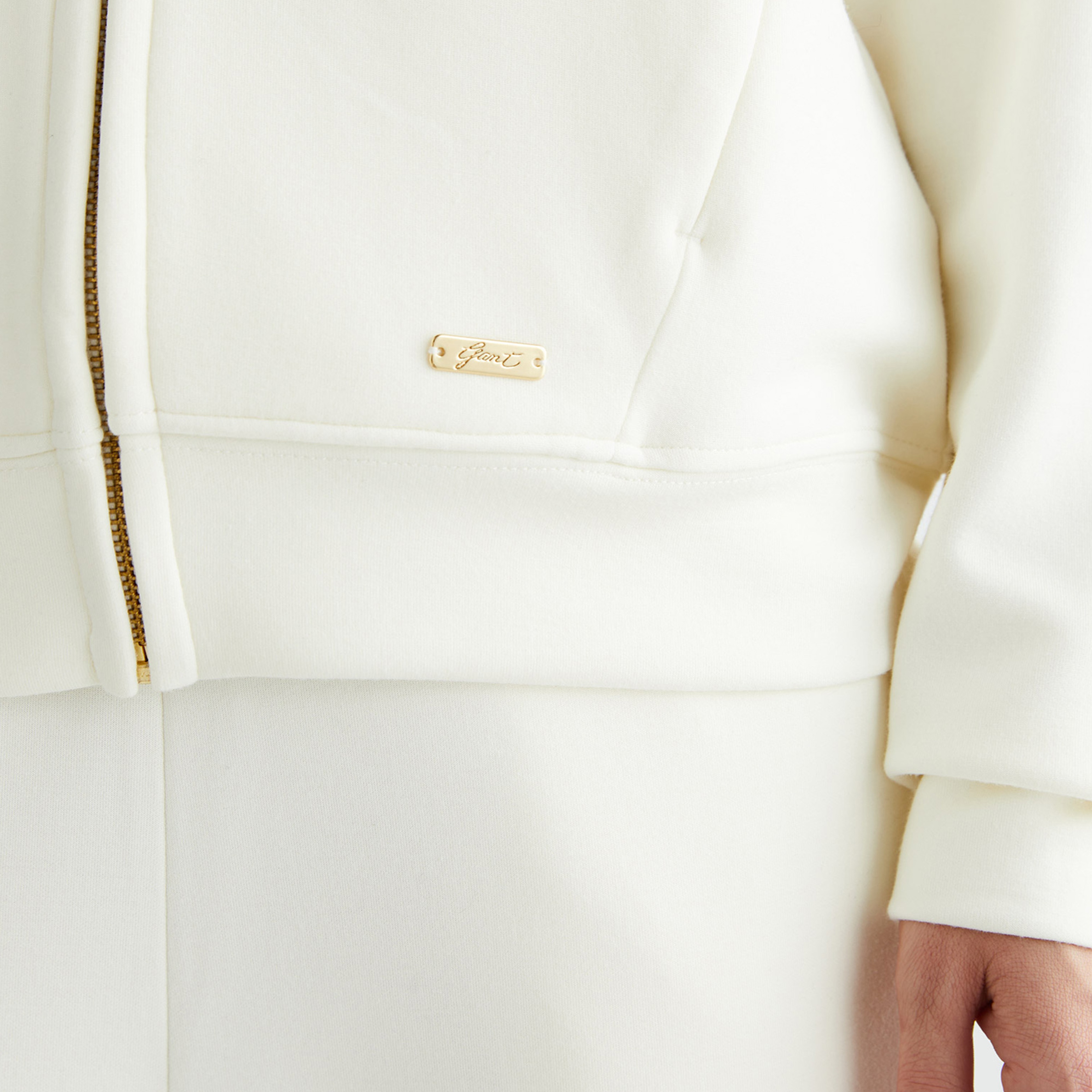 GANT Kadın Krem Kapüşonlu Sweatshirt