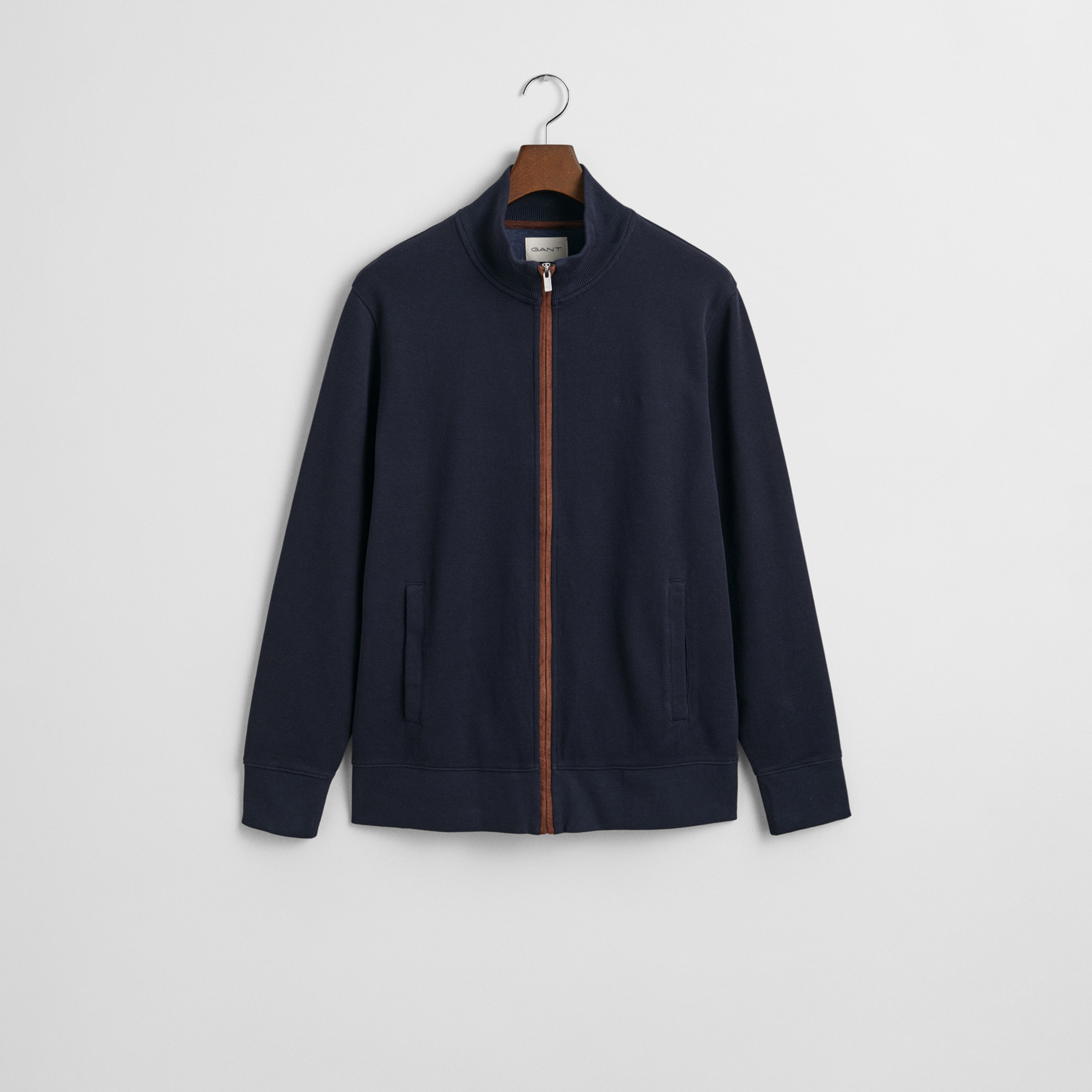 GANT Erkek Lacivert Regular Fit Fermuarlı Hırka