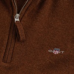 GANT Erkek Kahverengi Regular Fit Yarım Fermuarlı Yün Kazak