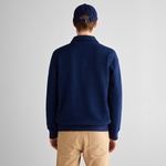 GANT Erkek Lacivert Regular Fit Yarım Fermuarlı Logolu Sweatshirt