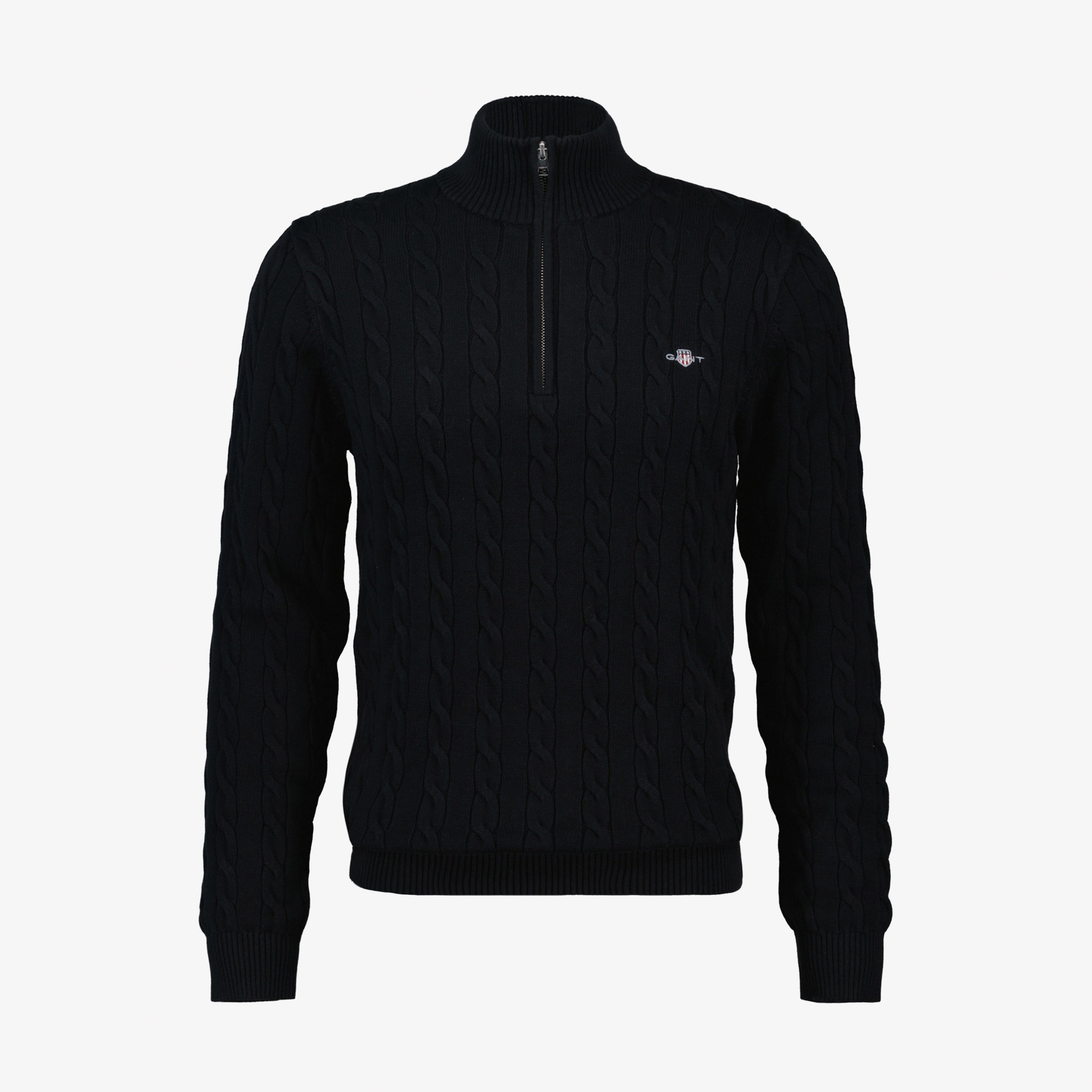 GANT Erkek Siyah Regular Fit Örgü Kazak