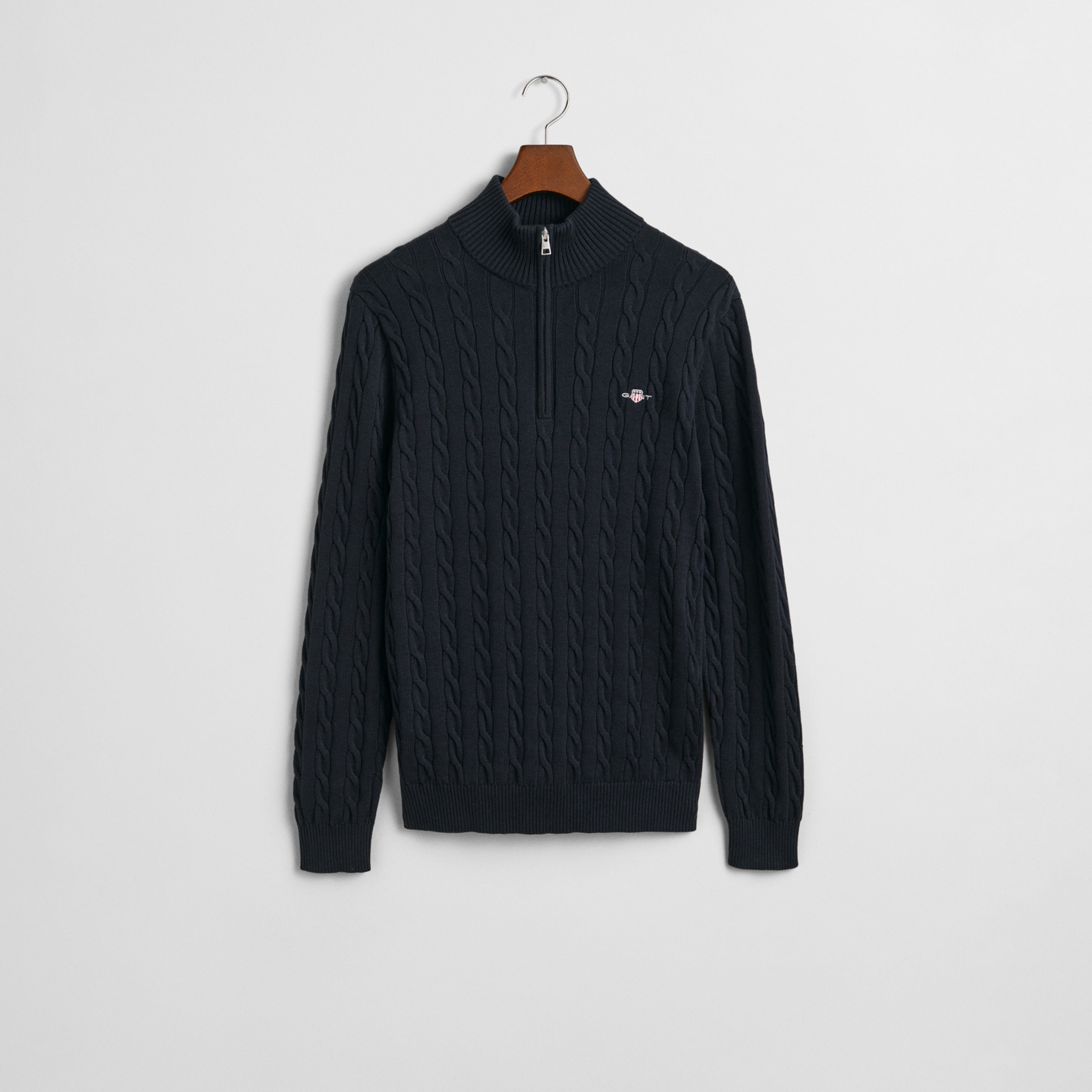 GANT Erkek Lacivert Regular Fit Örgü Kazak