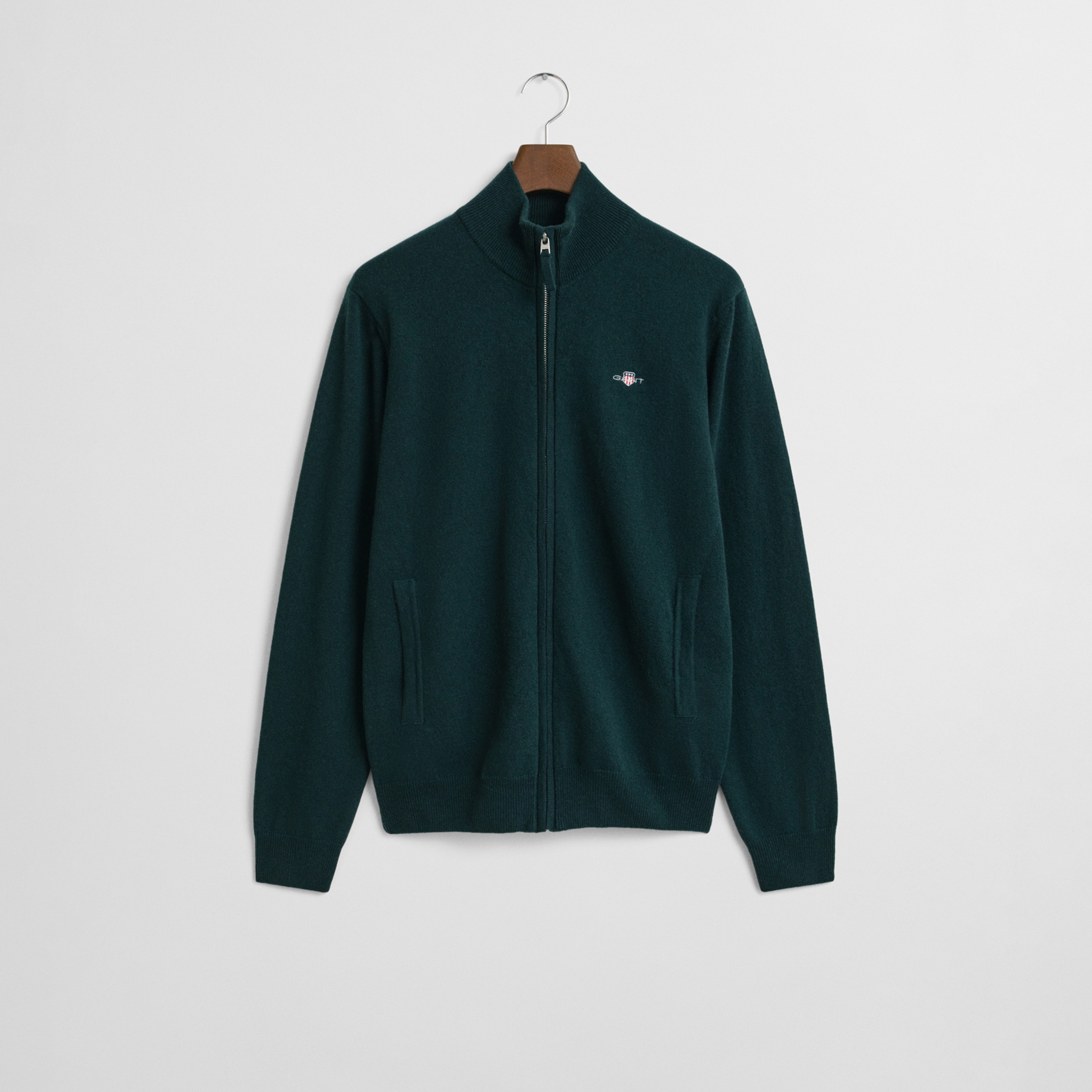 GANT Erkek Yeşil Regular Fit  Yün Hırka