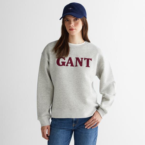 GANT Kadın Gri Relaxed Fit Bisiklet Yaka Sweatshirt