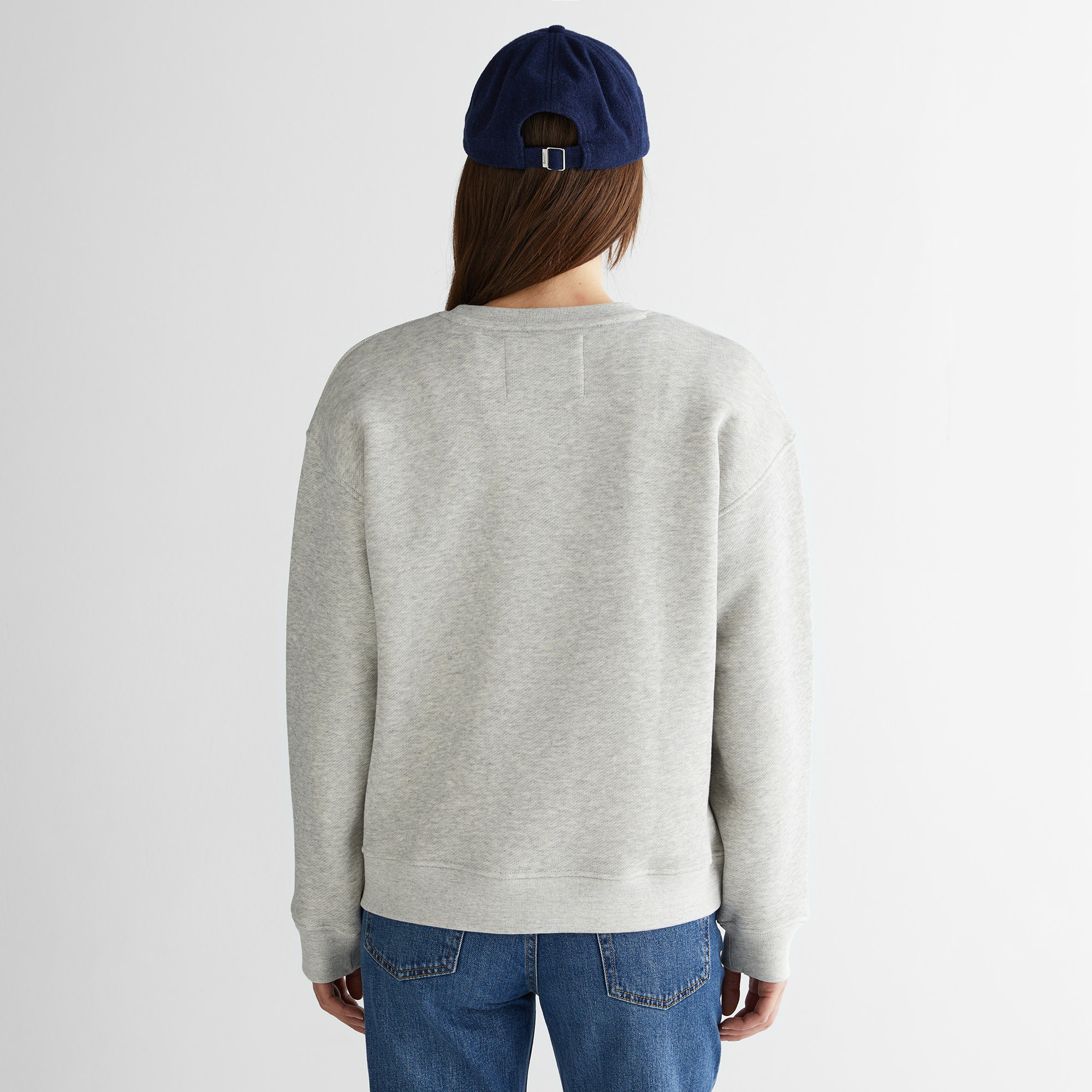 GANT Kadın Gri Relaxed Fit Bisiklet Yaka Sweatshirt