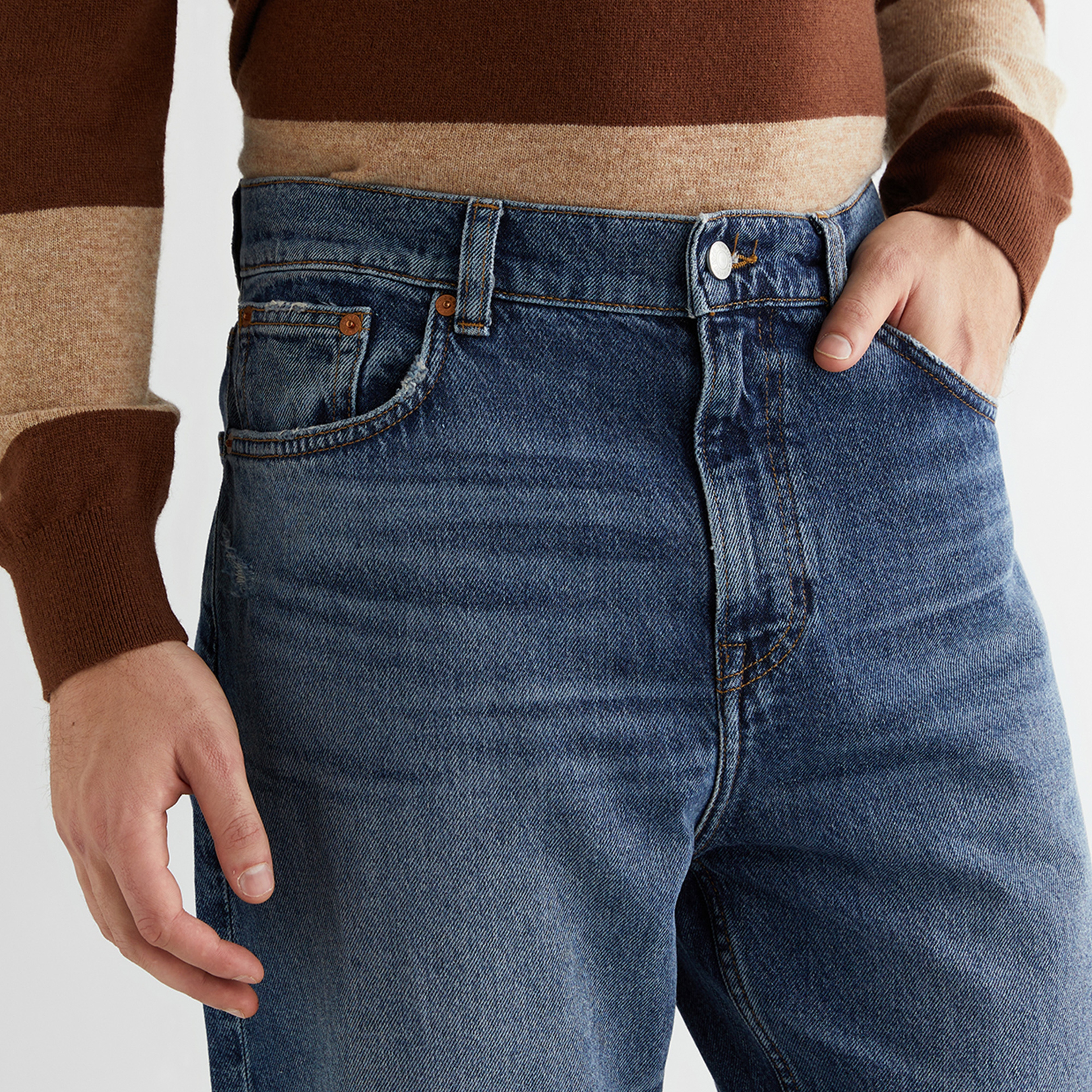 GANT Erkek Lacivert Straight Fit Jean