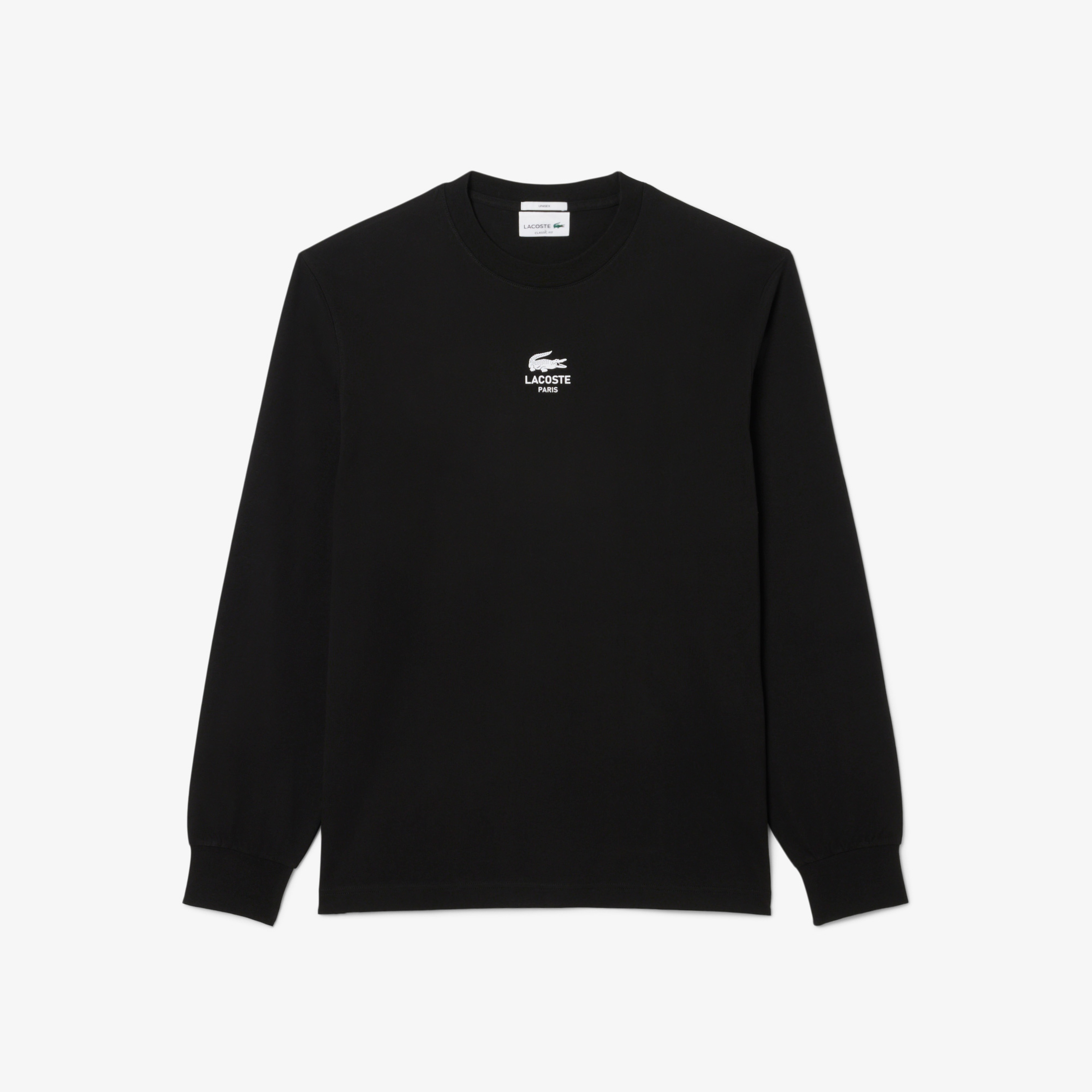 Lacoste Print Fleece Erkek Siyah Sweatshirt