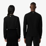 Lacoste Print Fleece Erkek Siyah Sweatshirt