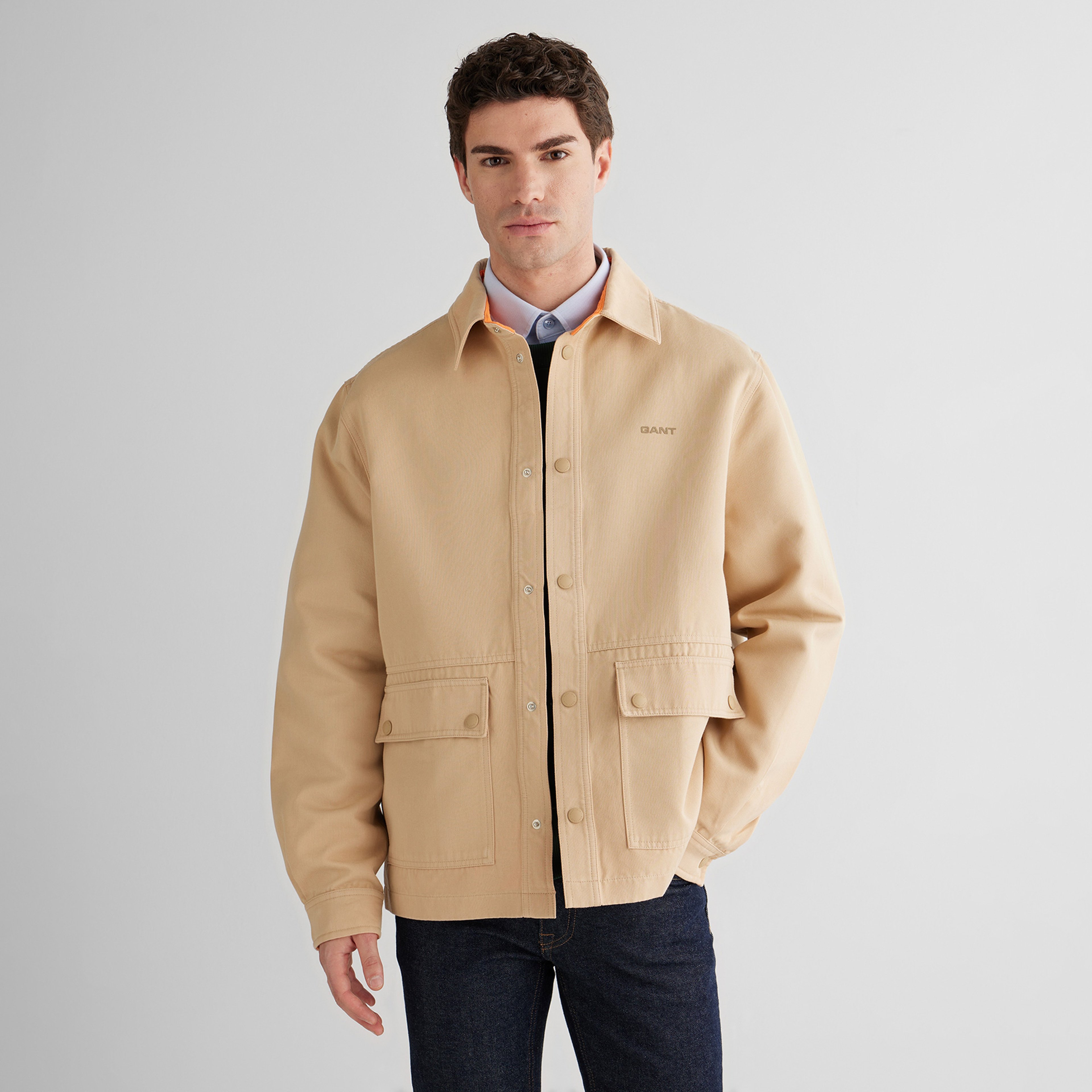 GANT Erkek Beyaz Regular Fit Düğmeli Yaka Oxford Gömlek