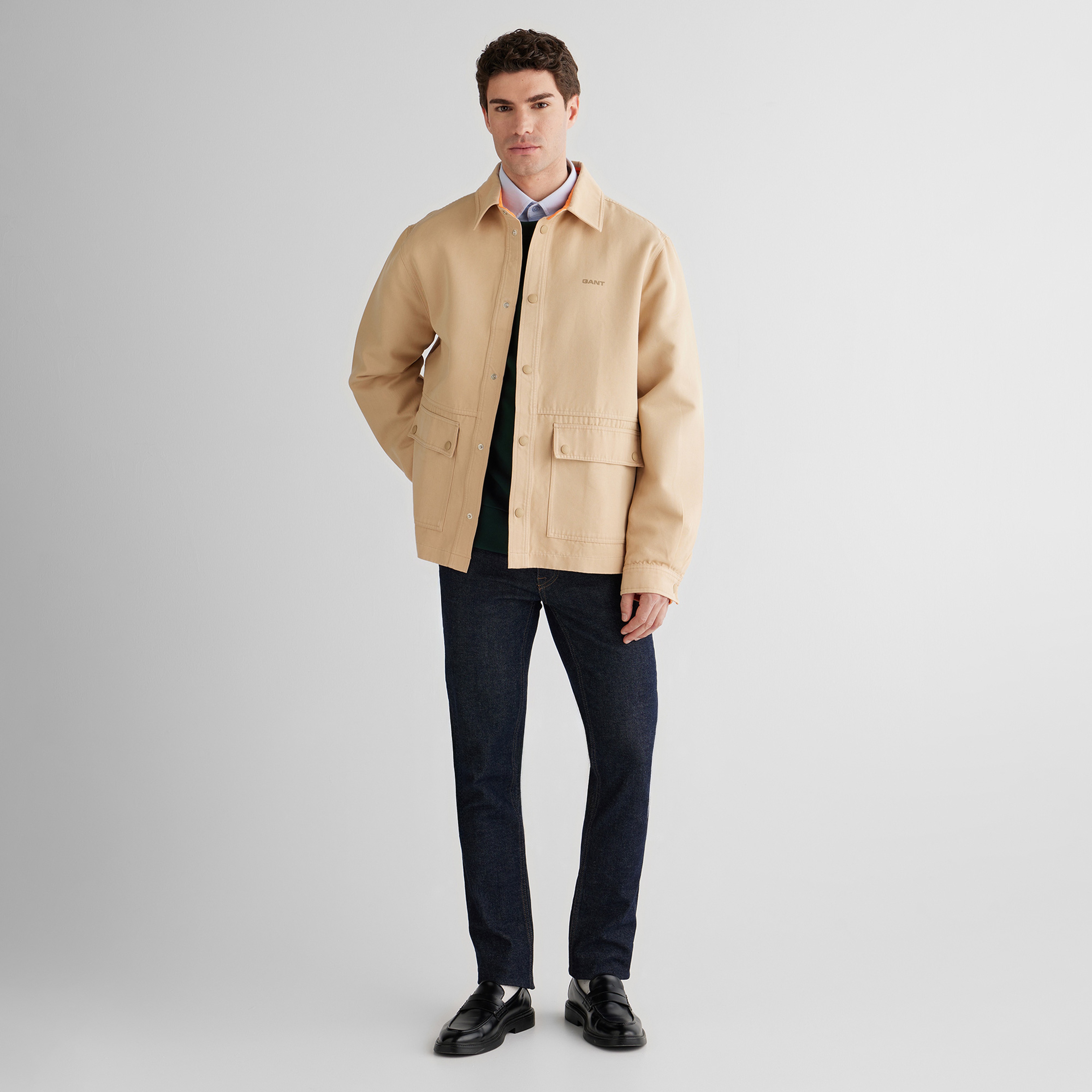 GANT Erkek Beyaz Regular Fit Düğmeli Yaka Oxford Gömlek