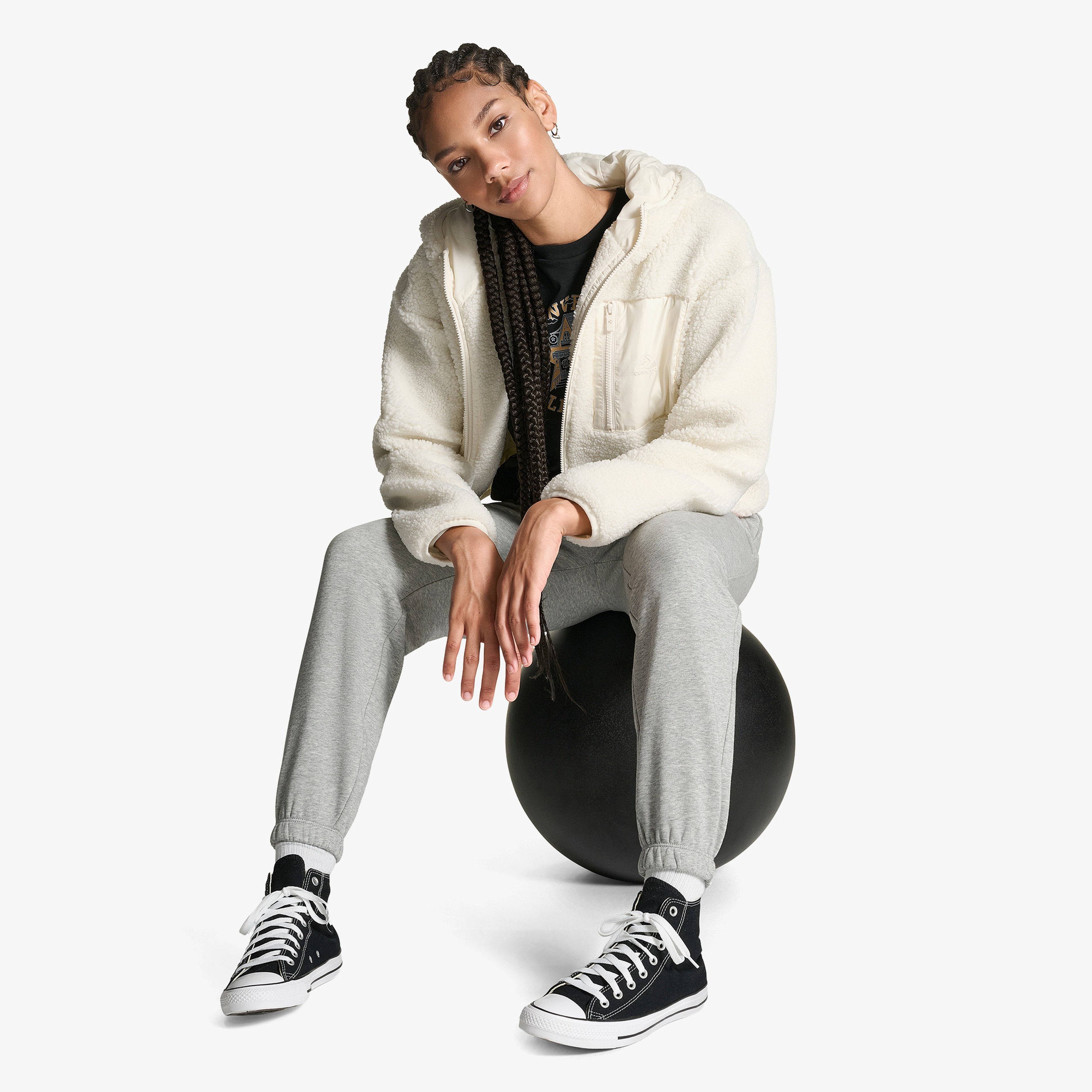 Converse Sherpa Kadın Krem Ceket