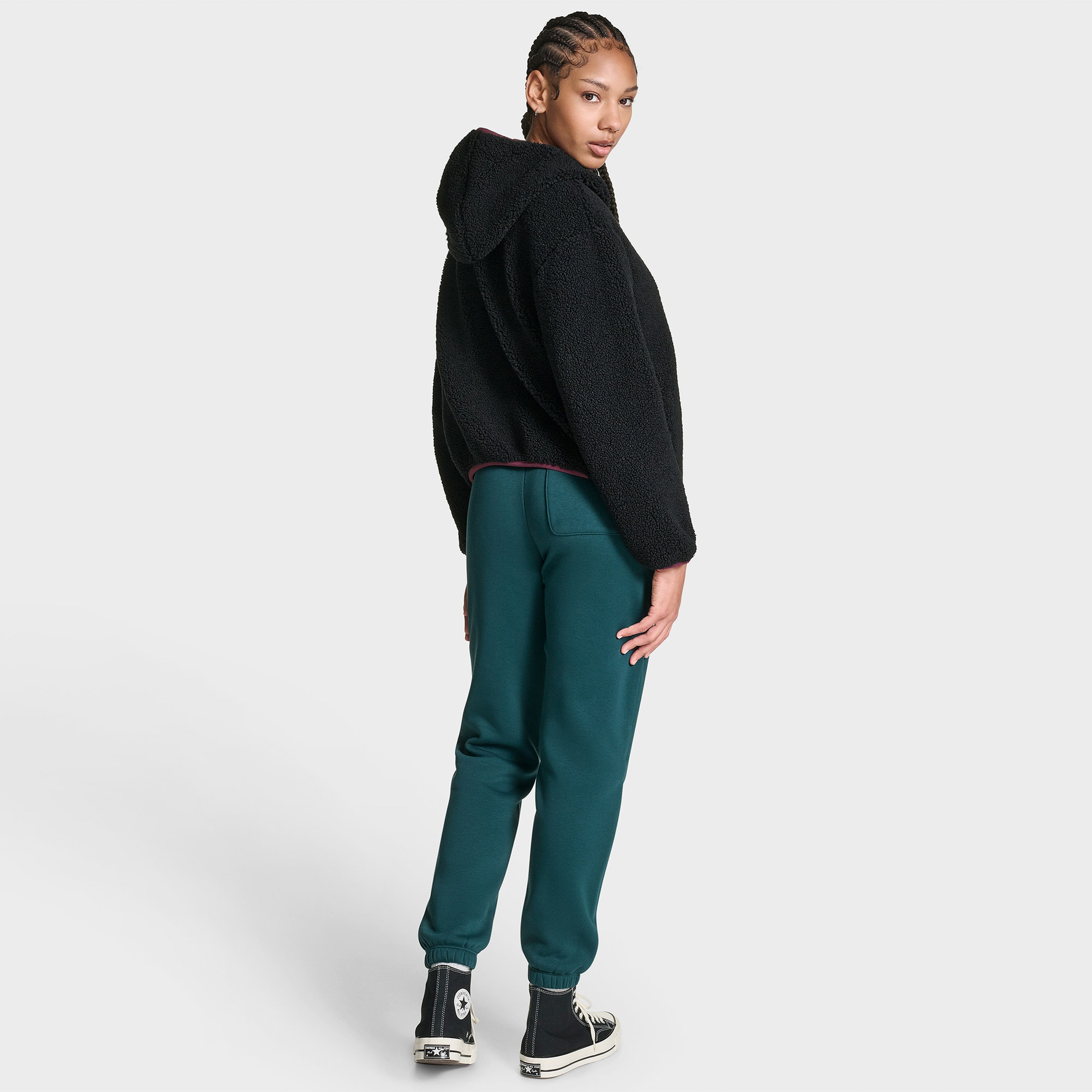 Converse Sherpa Kadın Siyah Ceket