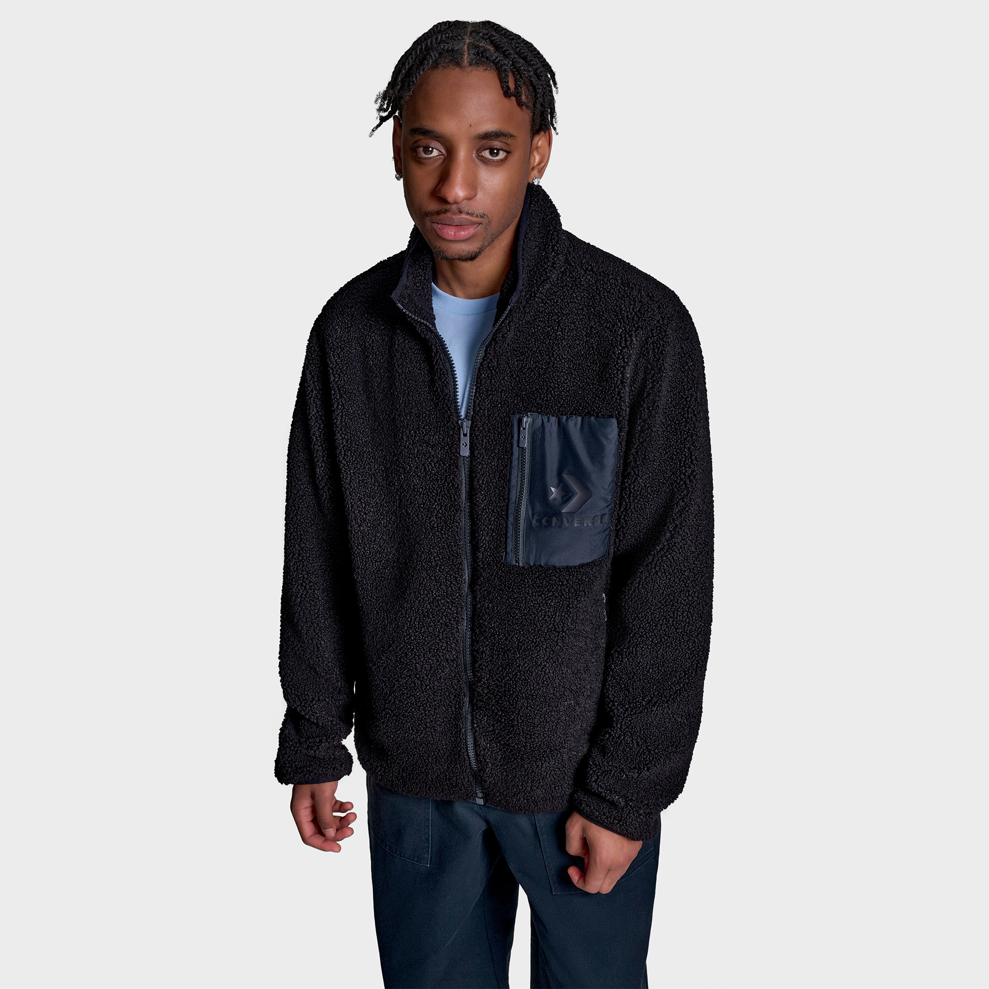 Converse Contrast Sherpa Erkek Siyah Ceket